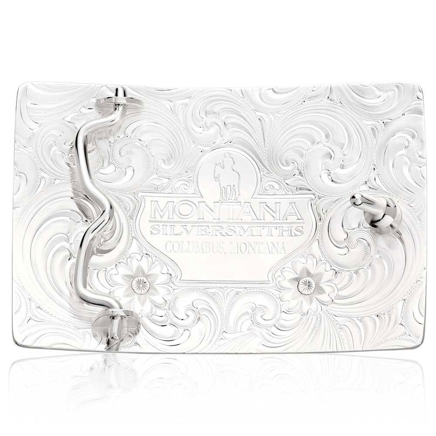 Montana Silversmiths Silver Four Winds Buffalo Skull Belt Buckle - Image 3