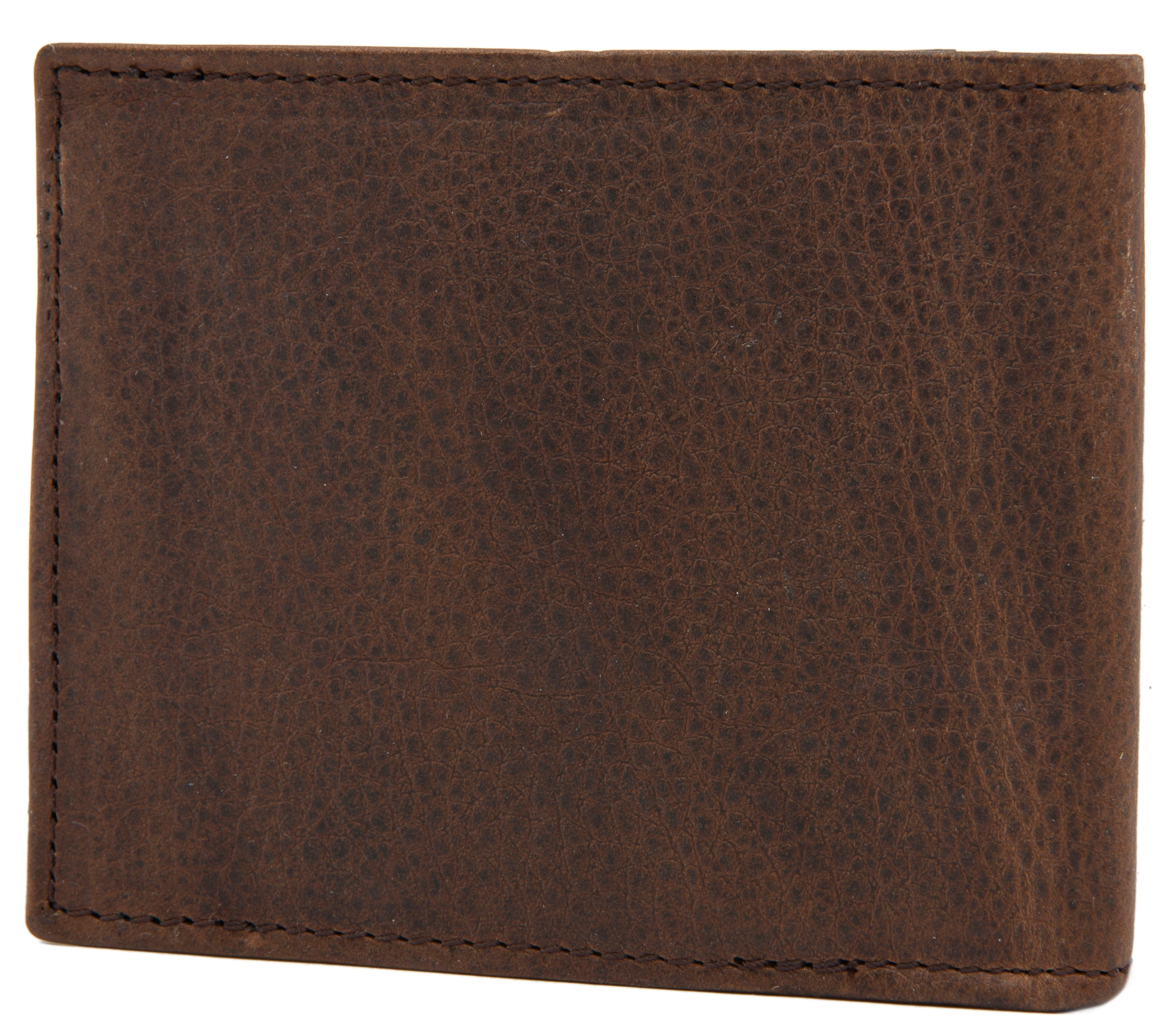 Ranger Belt Company Men's Distressed Brown with Dark Tooling & Cross Inlay Bi-fold Wallet - Image 1