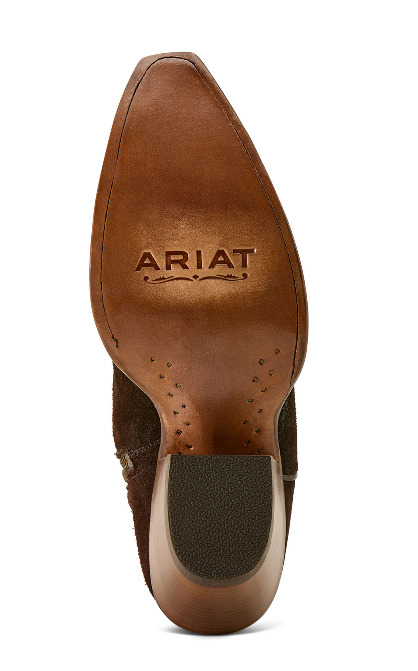 Ariat Women's Laramie Stretchfit French Roast Suede Zipper Snip Toe Cowboy Boots - Image 1
