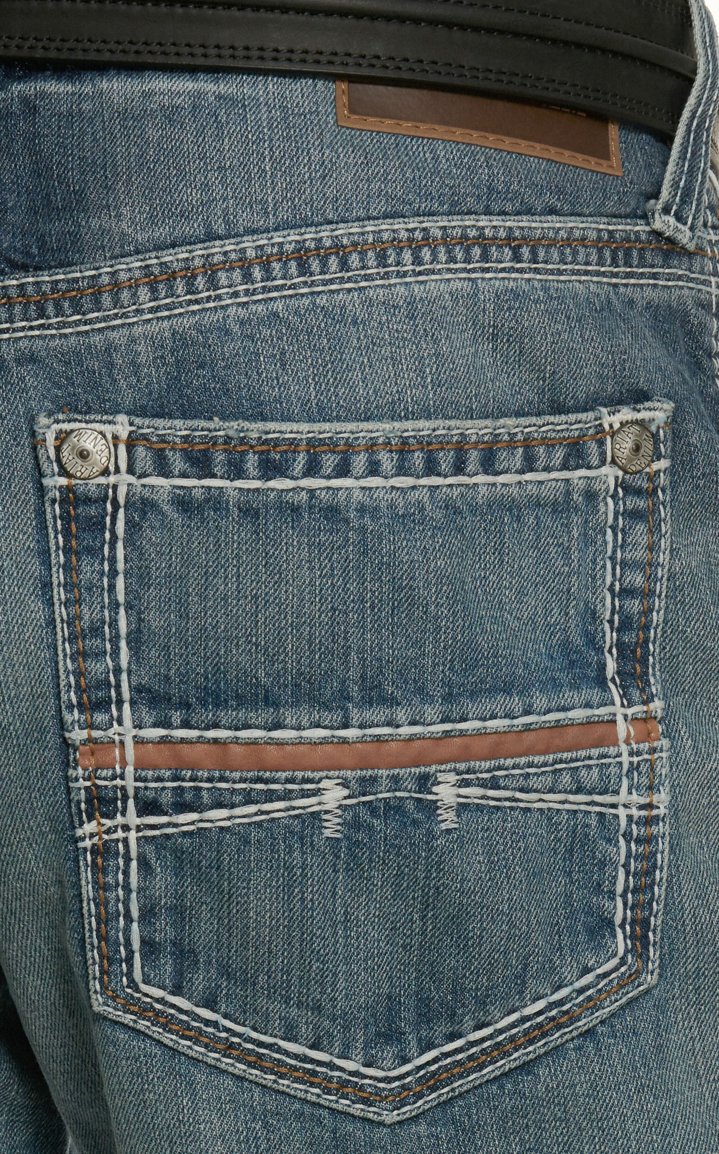 Ariat Men's M4 Low Rise Coltrane Durango Medium Wash Boot Cut Jean - Extended Sizes (42-44) - Image 1
