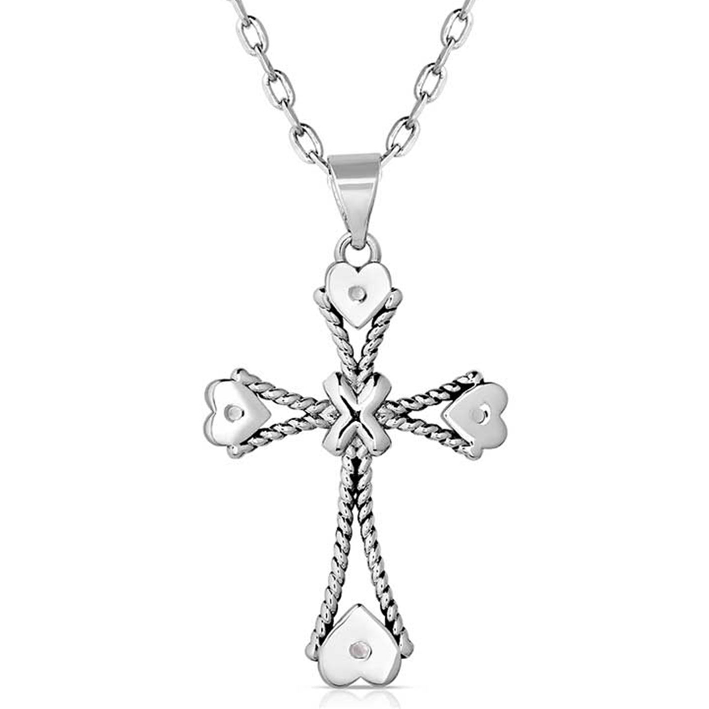 Montana Silversmiths Silver & Copper Cross Necklace - Image 2