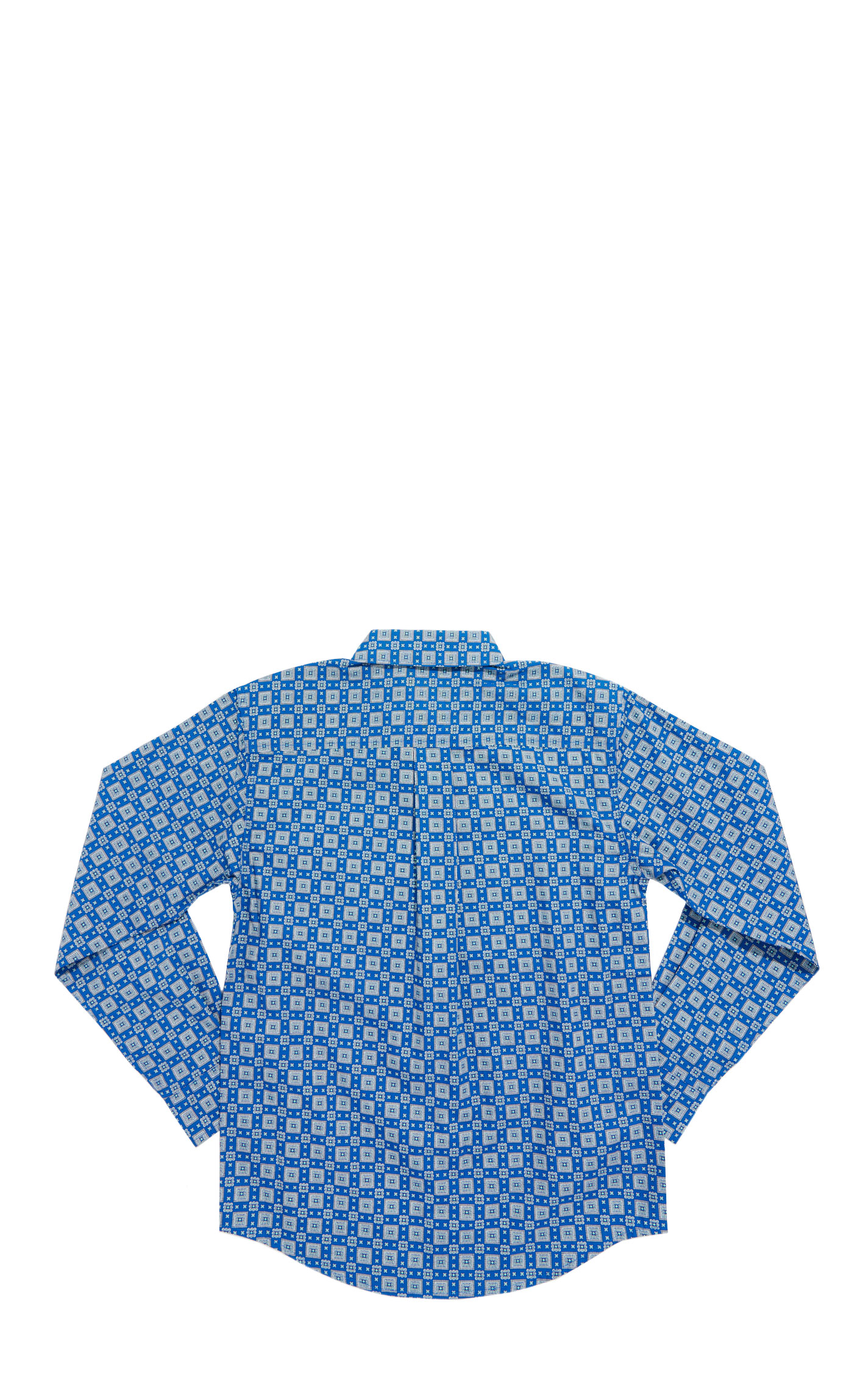 Cinch Boy's Royal Blue Geo Print Western Shirt - Image 1