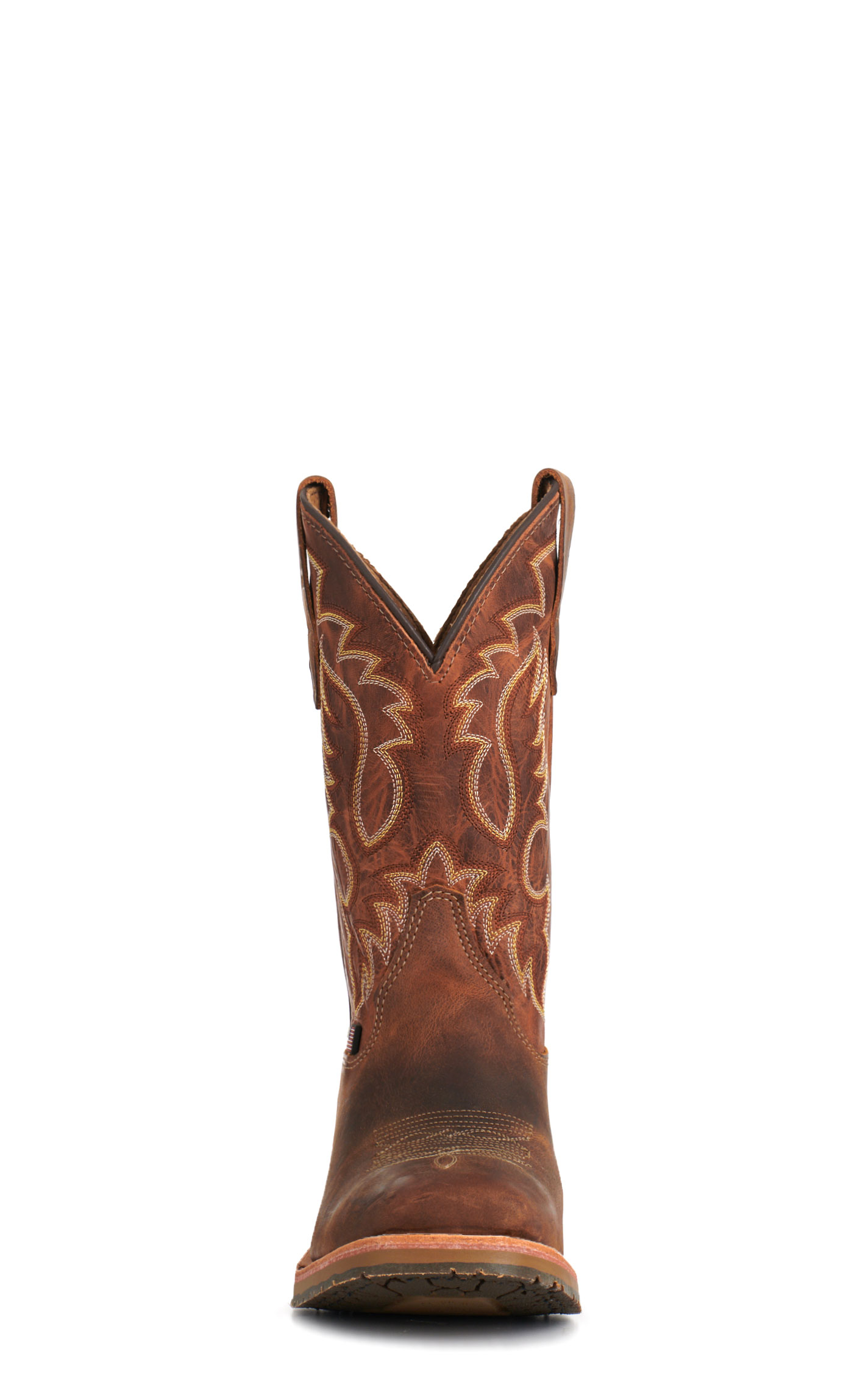 Double H Men's Kango Tobacco & Tangerine Square Toe Cowboy Boots - Image 1