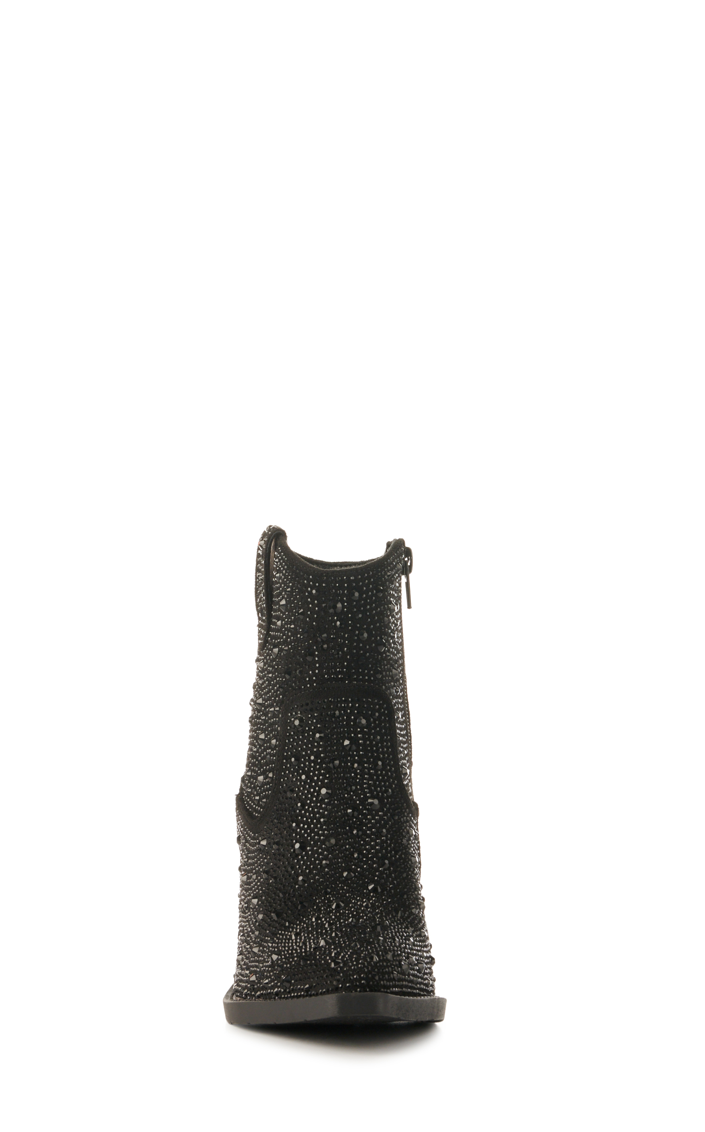 Very G Women's Karen Black Rhinestone Snip Toe Fashion Booties - Image 1