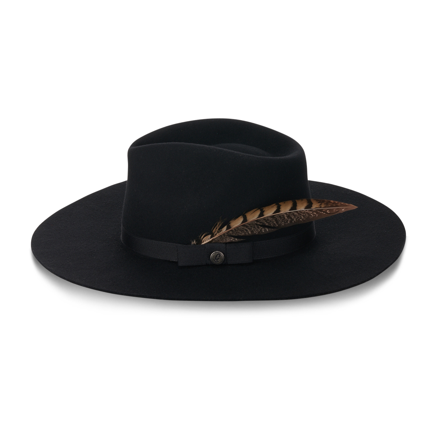 Rockin' C Women's Black with Black Grosgrain Ribbon Western Hat - Image 1
