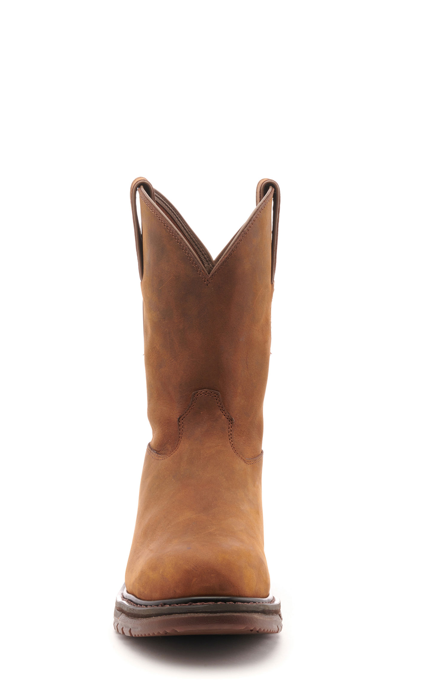 Rocky Men's Original Ride Brown Round Steel Toe Wellington Work Boot - Image 1