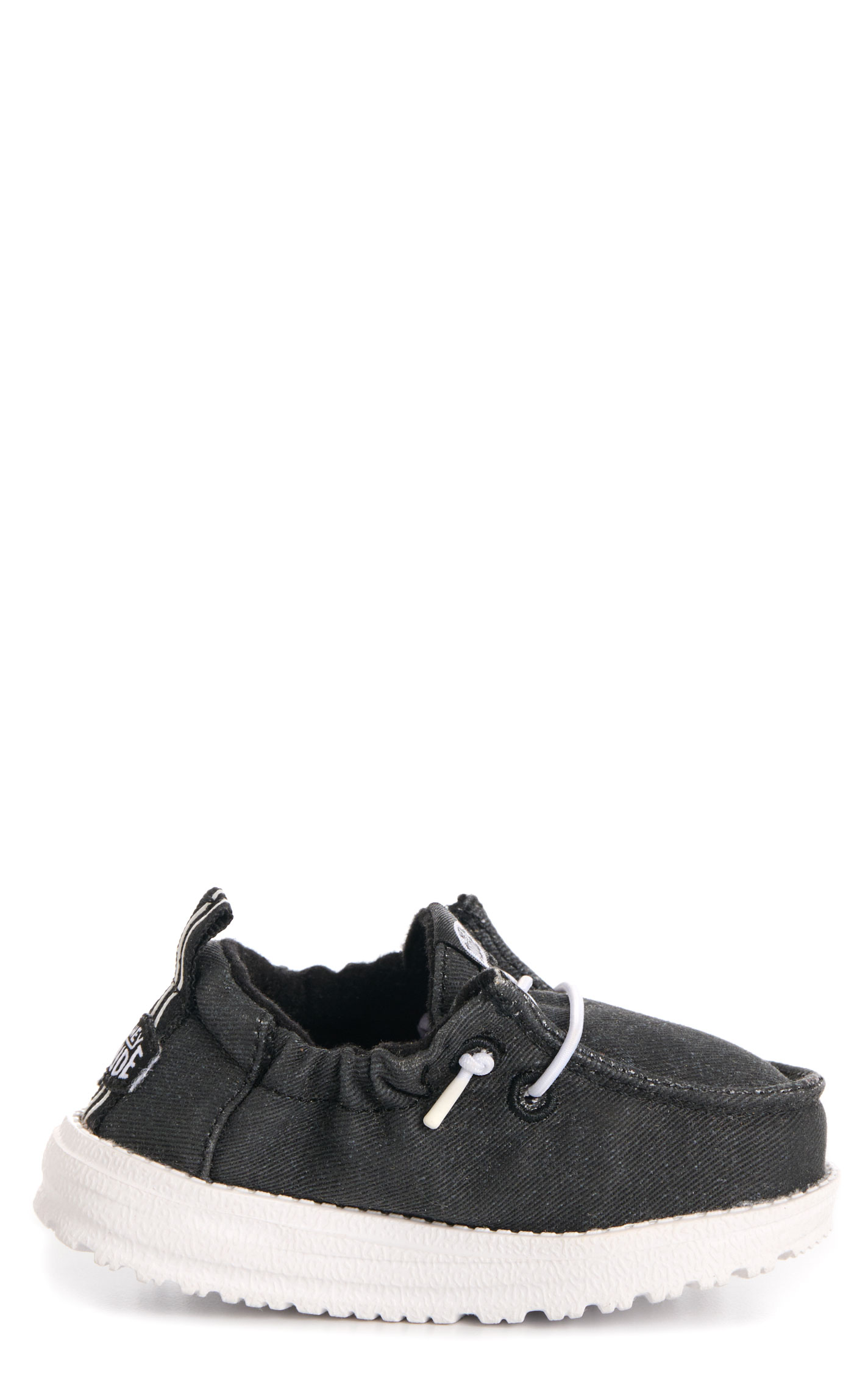 Hey Dude Infant Lil' Dudes Black Moc Toe Casual Shoes - Image 1