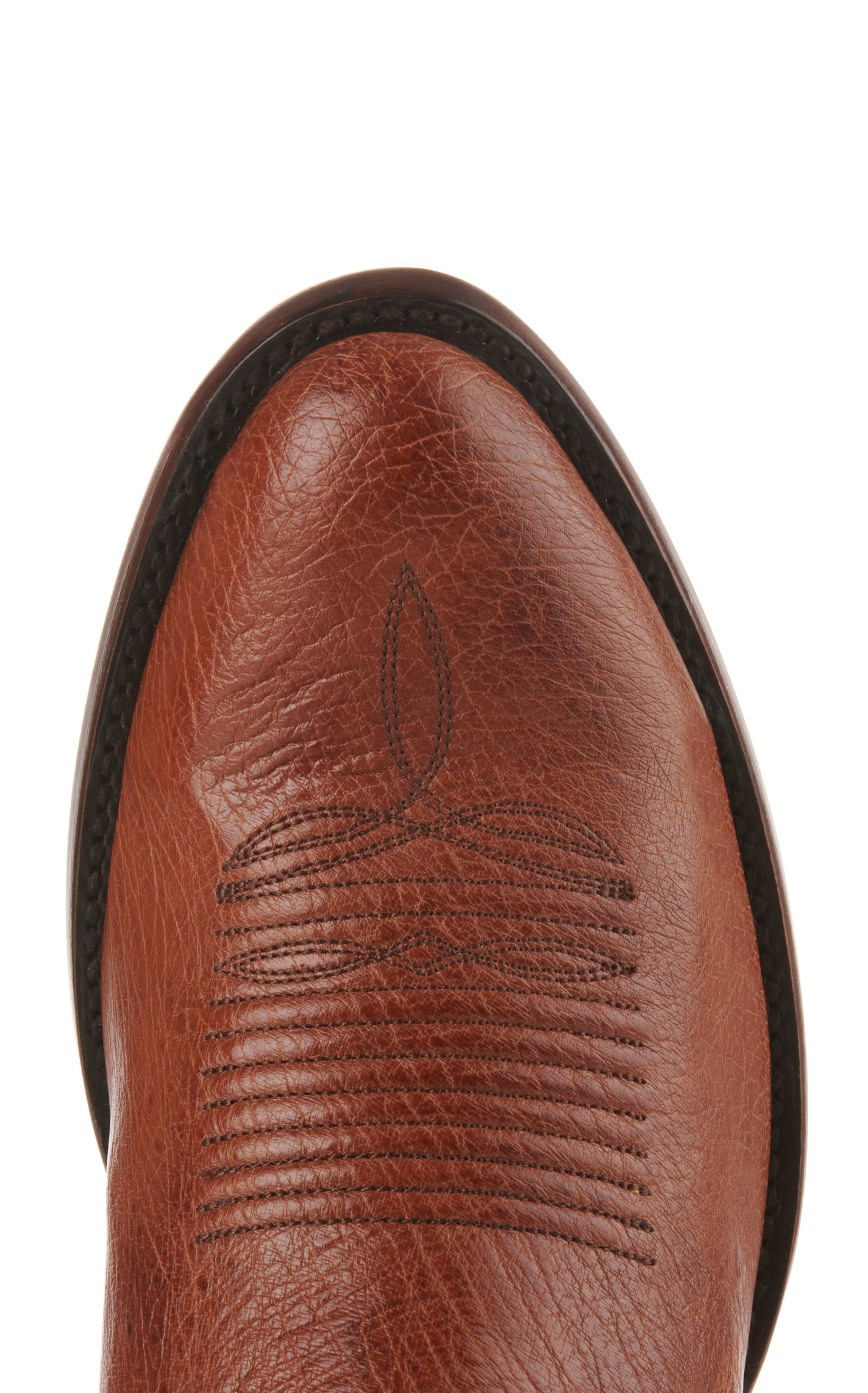JRC & Sons Men's Cooper Smooth Quill Ostrich Round Toe Exotic Cowboy Boot in Antique Cognac - Image 1
