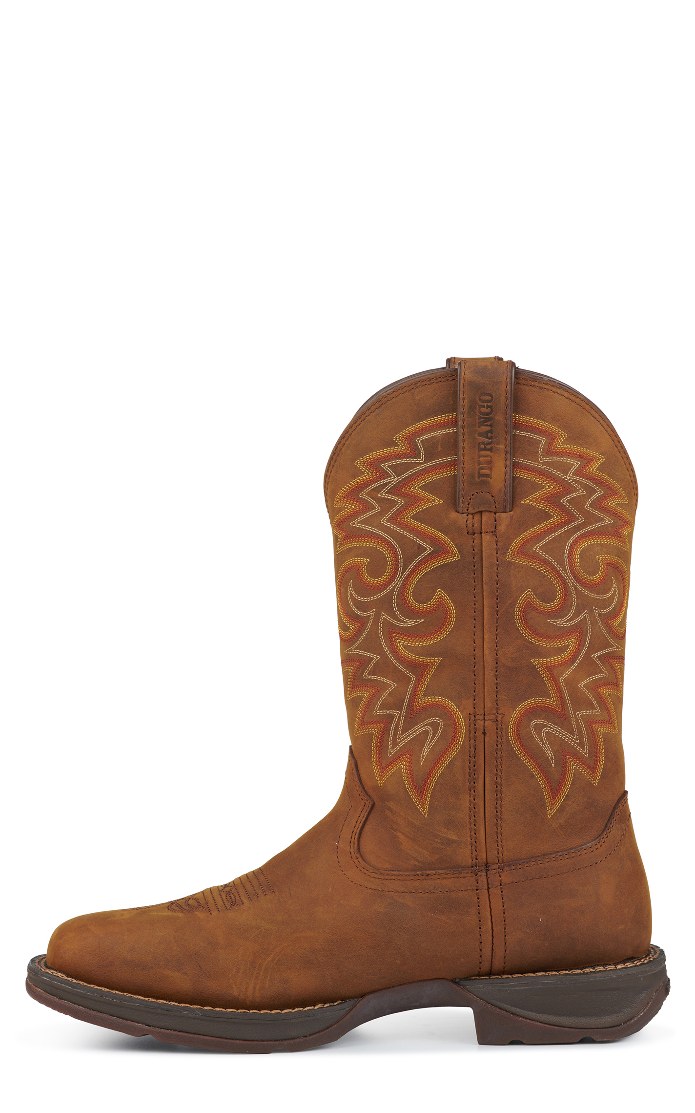 Durango Men's Rebel Russet Brown Square Toe Cowboy Boot - Image 1