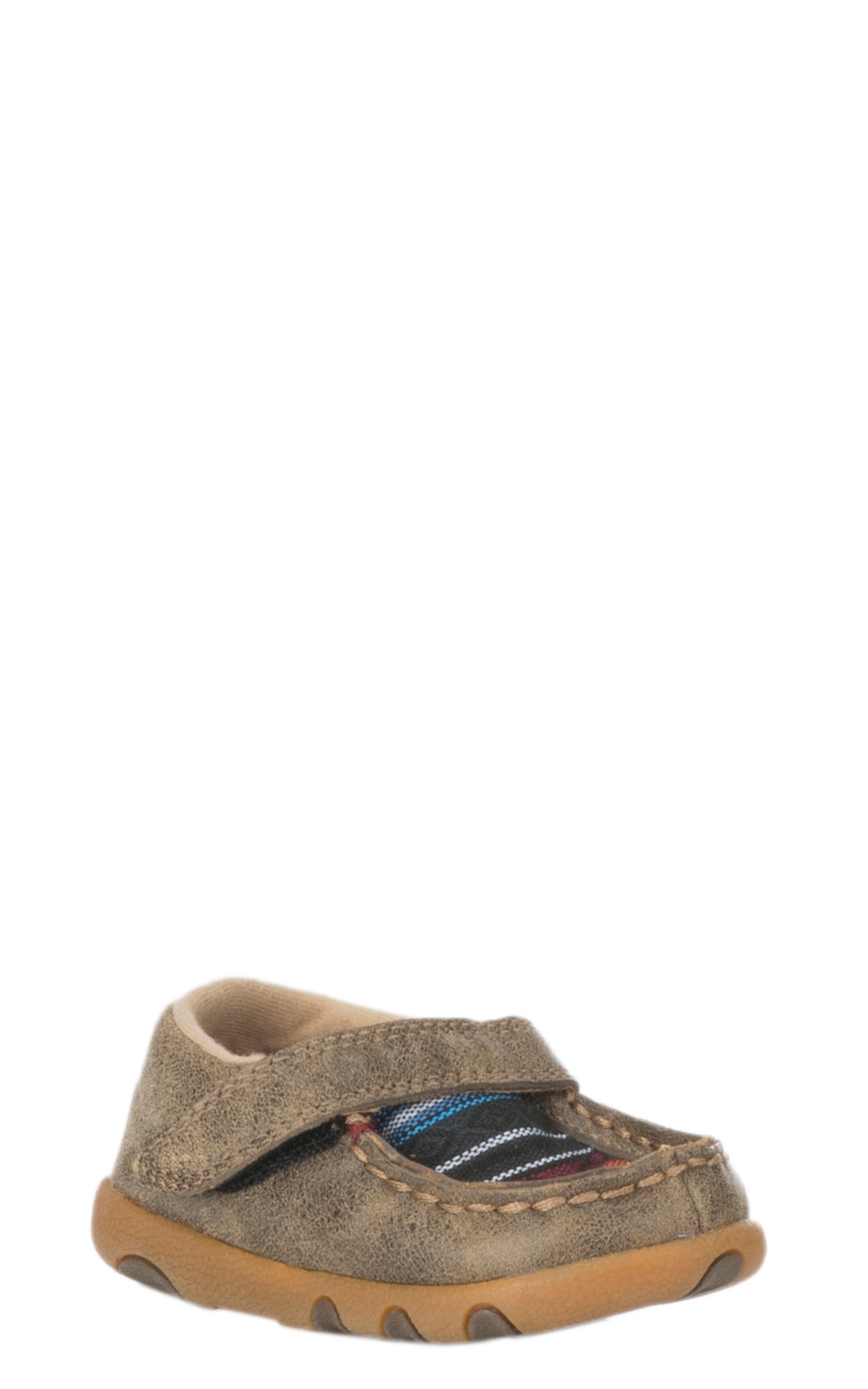 Twisted X Toddler Brown Bomber with Serape Inlay & Velcro Closure Casual Shoe - Image 1
