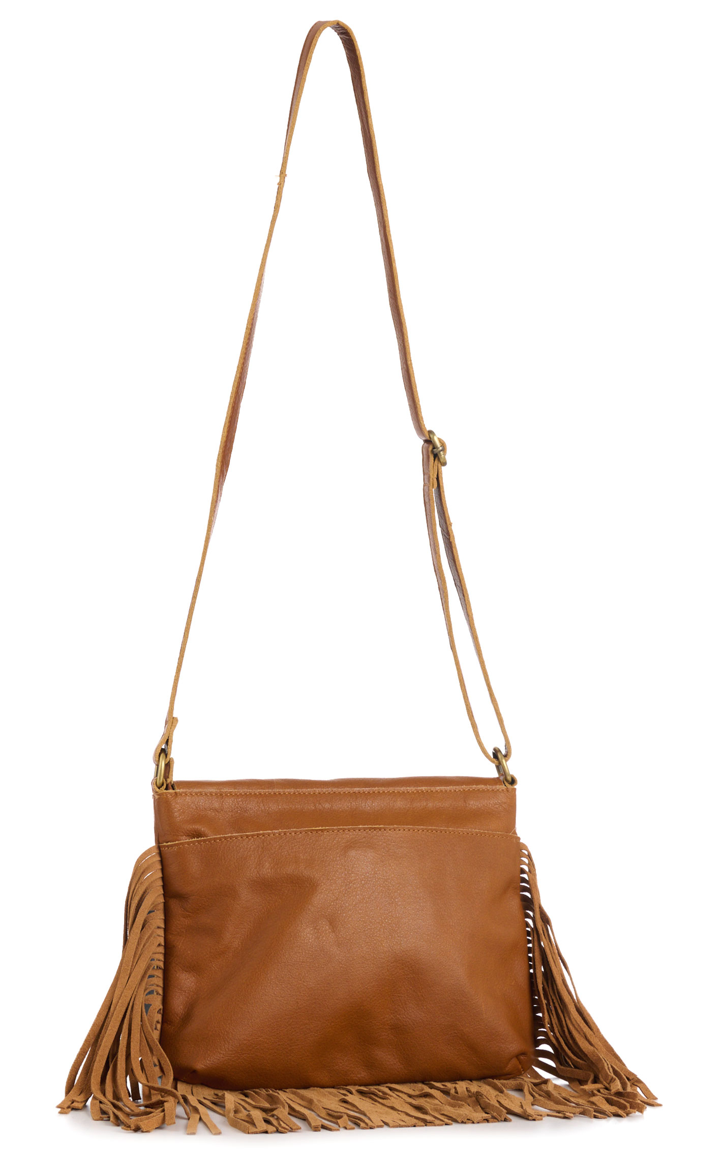 Montana Clothing Co. Cinnamon Hair-On Flap Crossbody Bag - Image 1