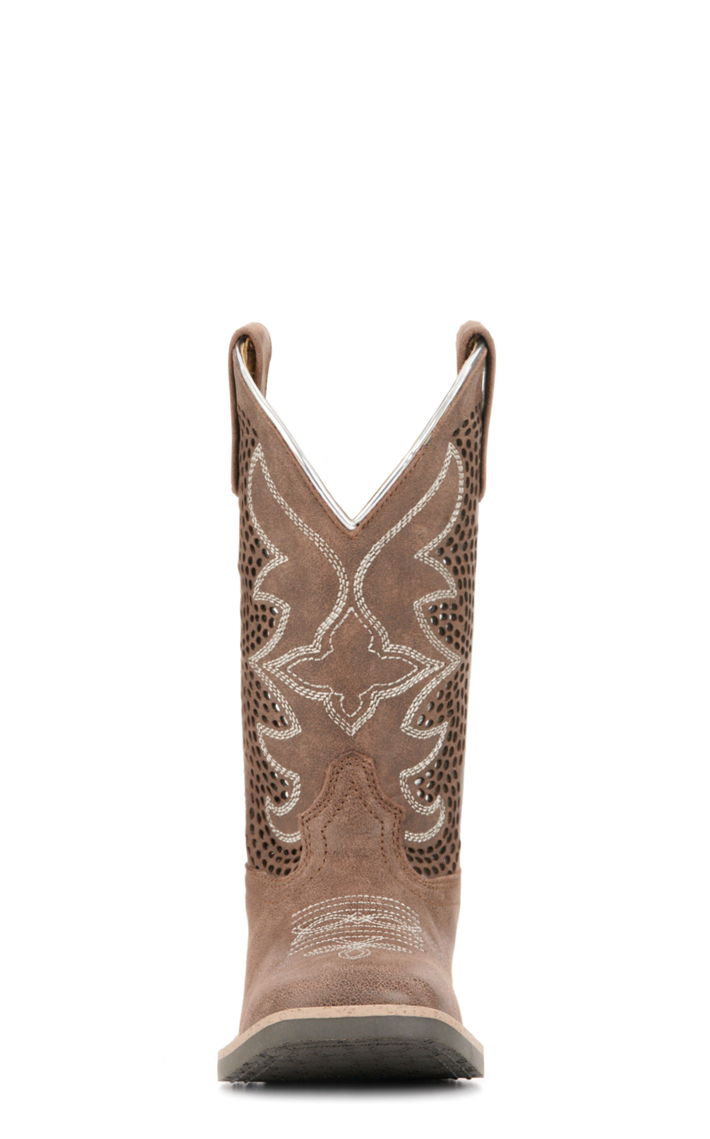 Smoky Mountain Kids Willow Chocolate with Silver Inlay Wide Square Toe Cowboy Boots - Image 1
