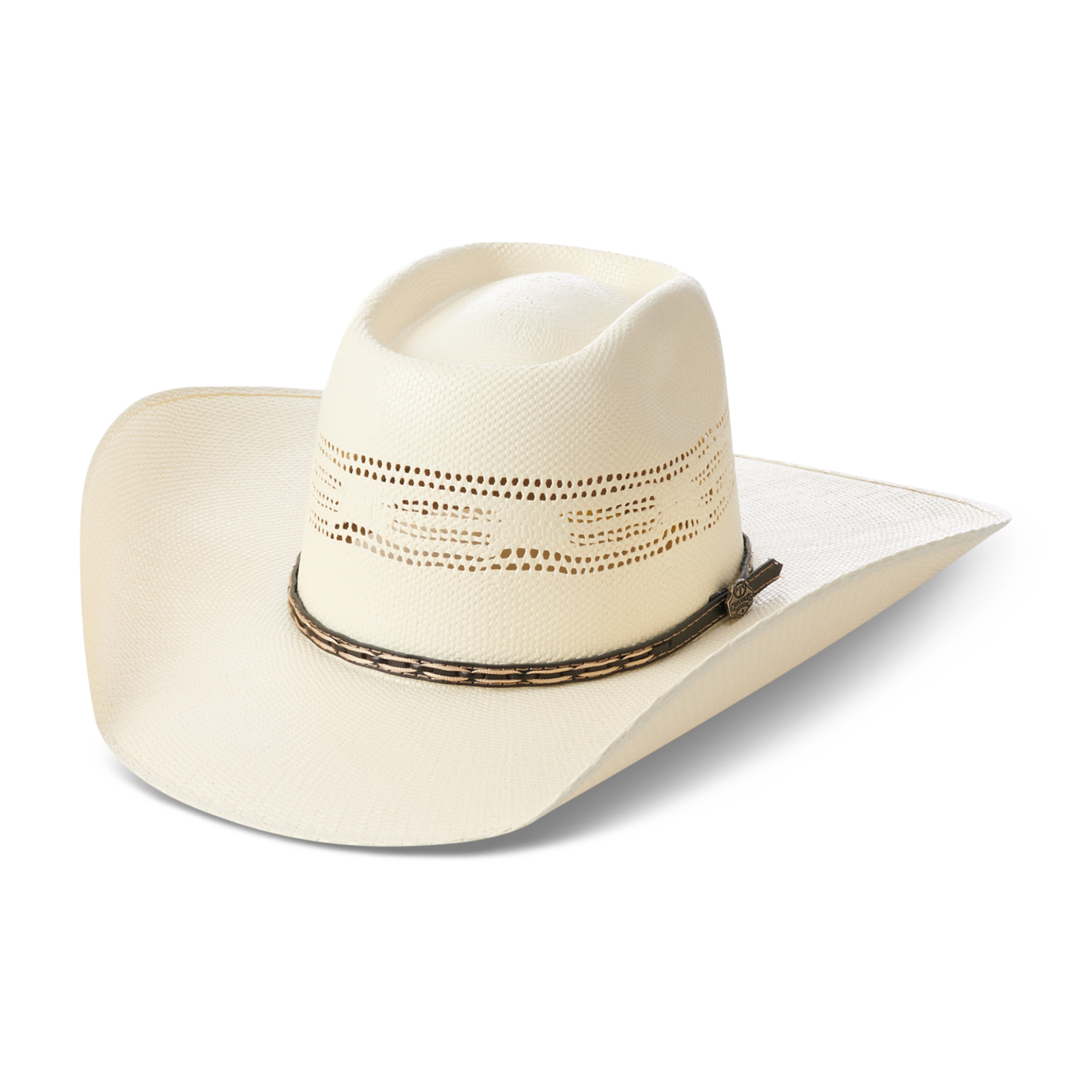 Cavender's Ranch Collection Ivory Bangora Straw Added Money Cowboy Hat - Image 1
