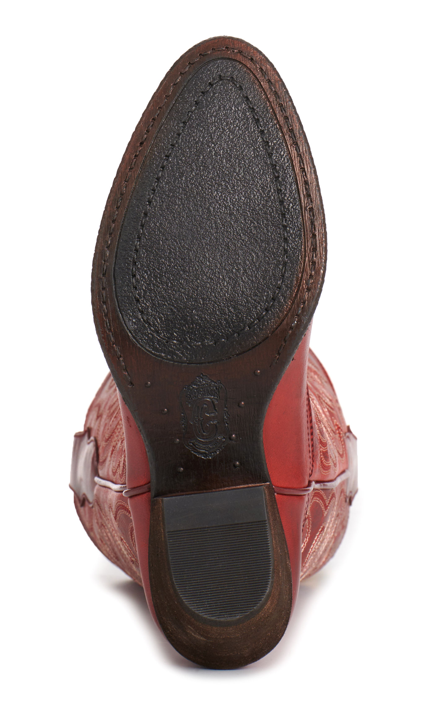 Rockin' C Women's Red Goat Leather R Toe Cowboy Boots - Image 1