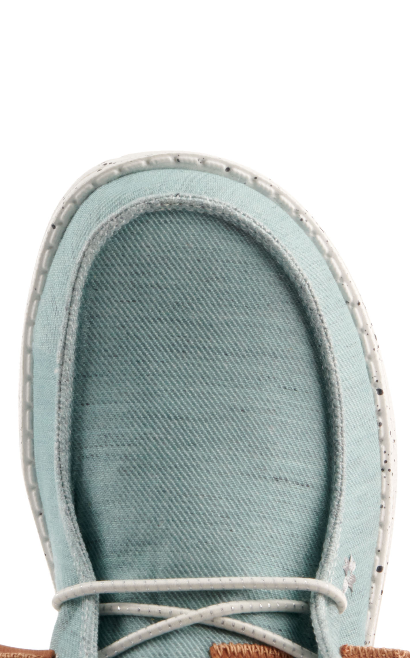 Hey Dude Women’s Wendy Heathered Turquoise with Tropical Heel Moc Toe Lace Up Casual Shoes - Image 1