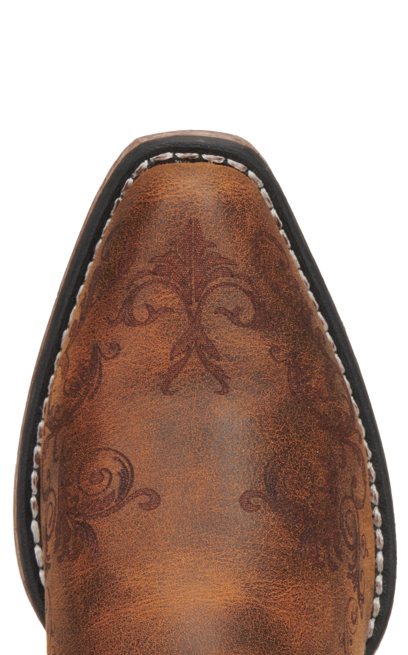 Roper Women's Tall Stuff Brown with Scrolling Snip Toe Cowboy Boots - Image 1