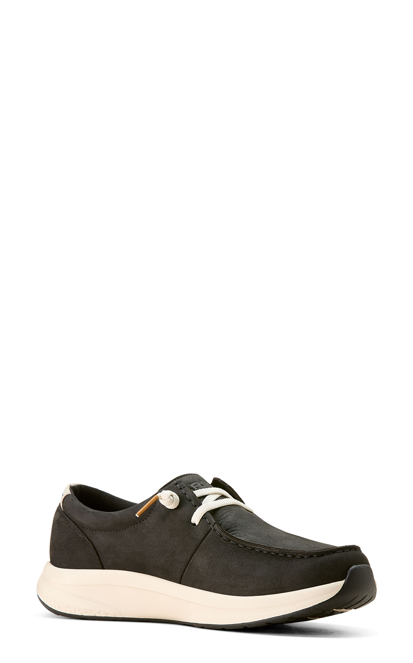 Ariat Women's Buckeye Satin Black Leather Waterproof Moc Toe Casual Shoe - Image 1