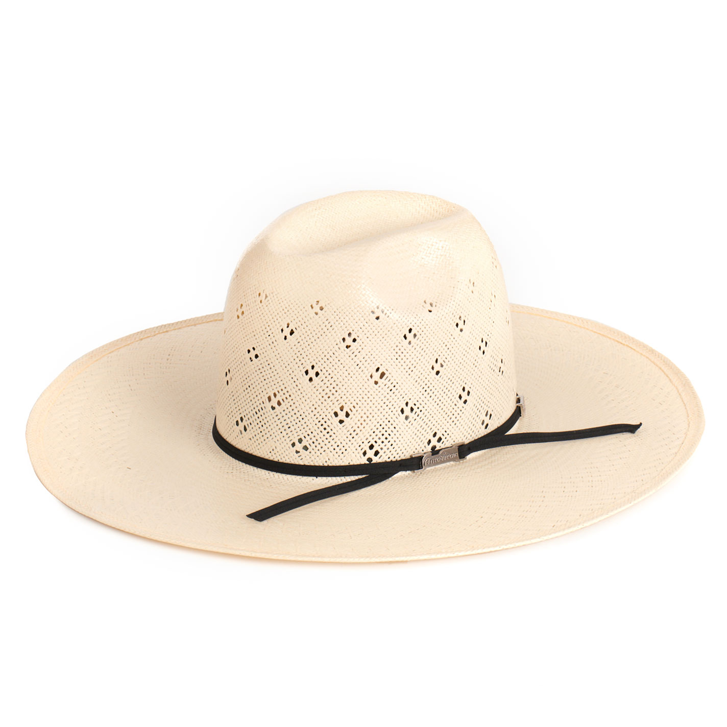 American Hat Ivory Vented Minnick Crown Straw Cowboy Hat - Image 1
