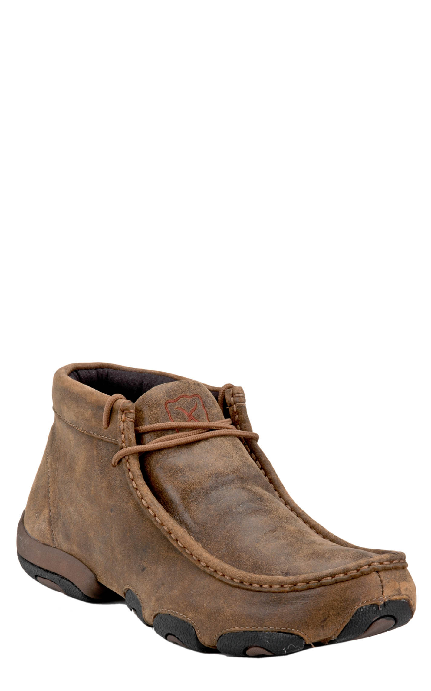 Twisted X Men's Brown Bomber Driving Moccasin Lace Up Casual Shoes - Image 1