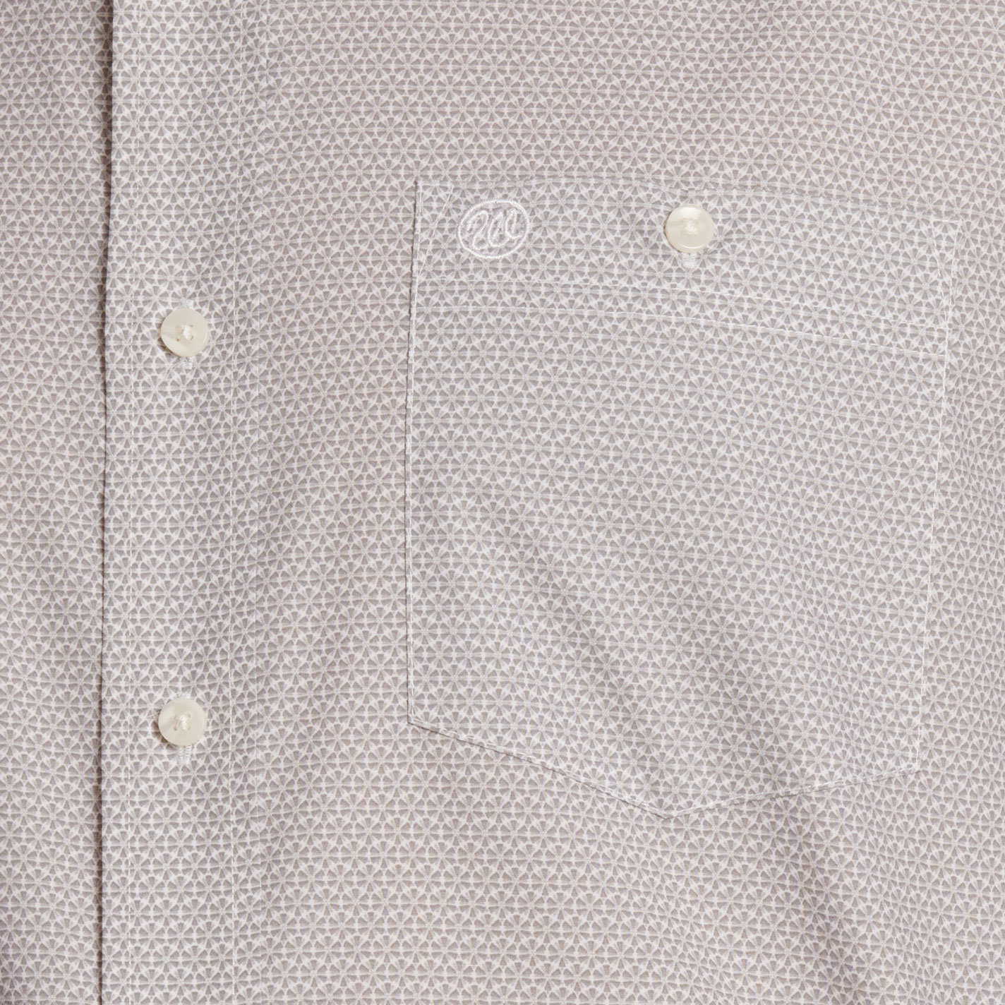 Wrangler Classic Men's Gray Geo Print Western Shirt - Image 1