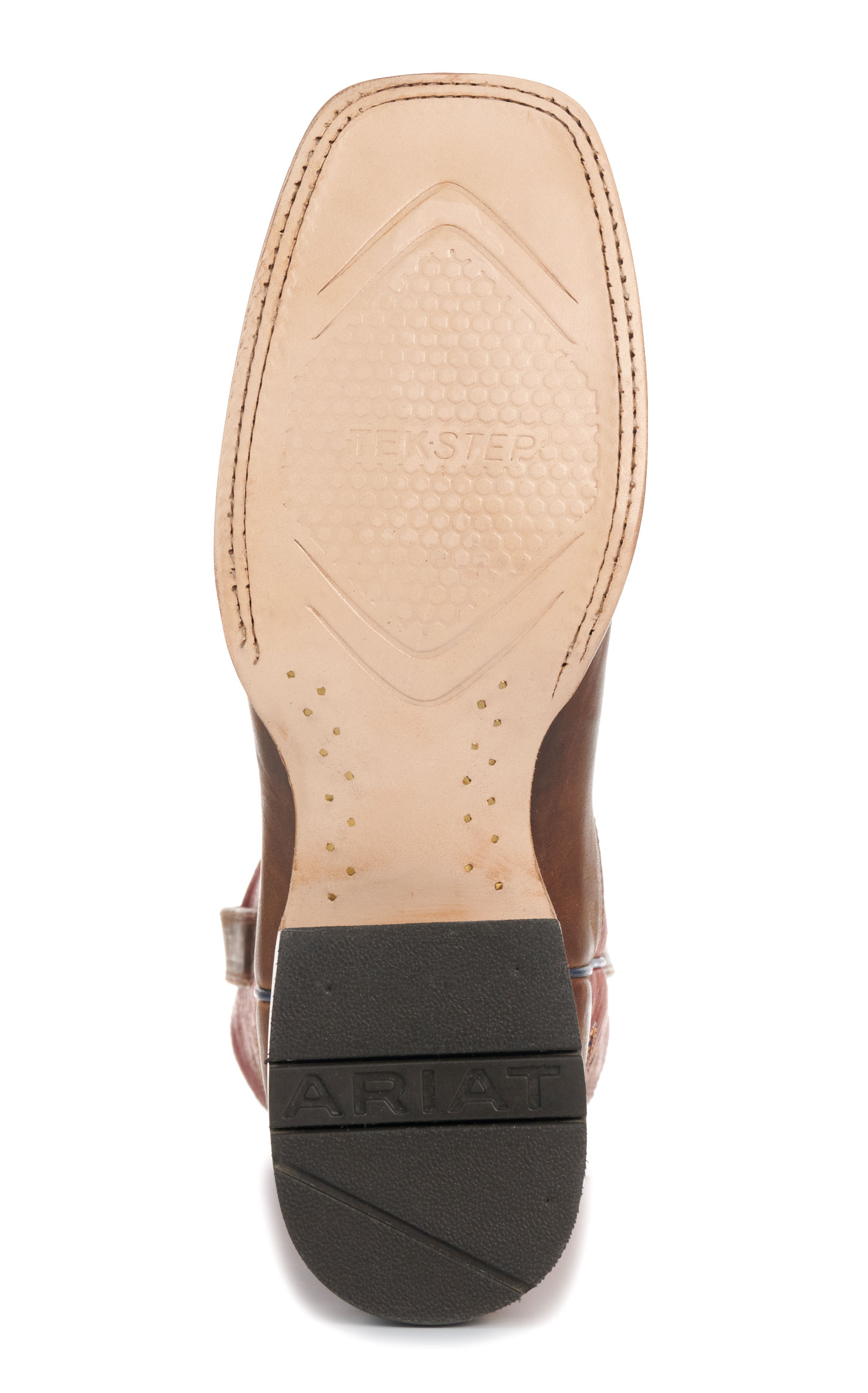 Ariat Men’s Sting Honey Tan and Tangerine TekStep Wide Square Toe Cowboy Boots - Image 1