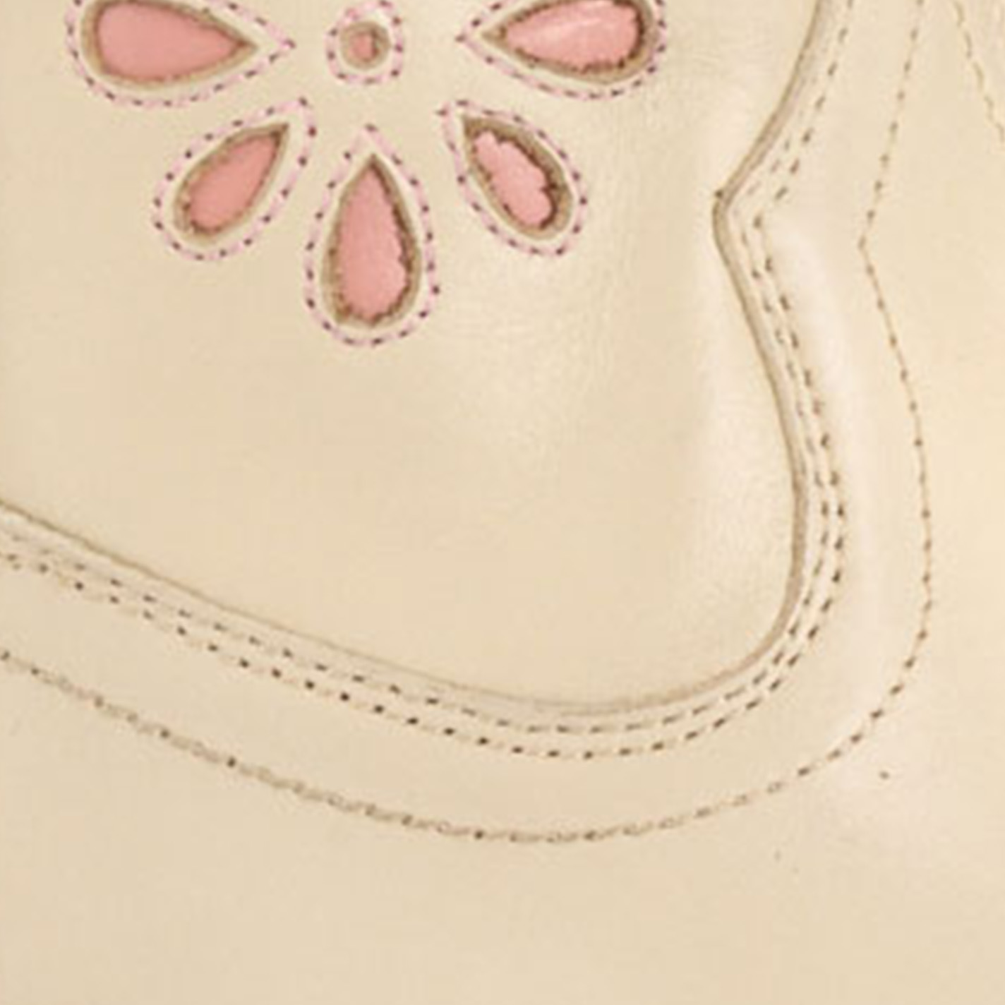 Rockin' C Women’s Ivory with Floral Inlay Almond Toe Tall Cowboy Boots - Image 1