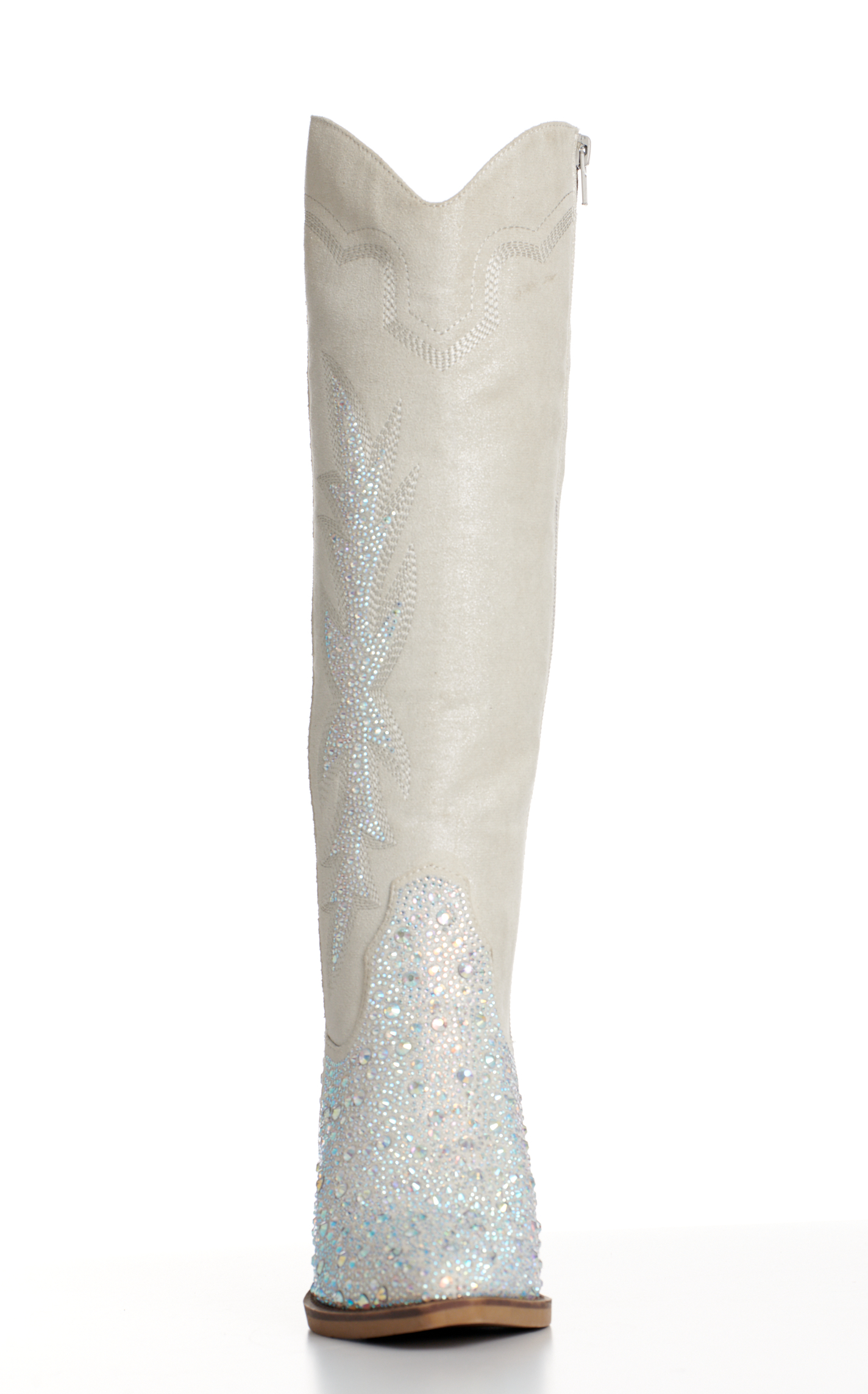 Very G Women's Addie Cream & Western Bling Snip Toe Tall Cowboy Boots - Image 1
