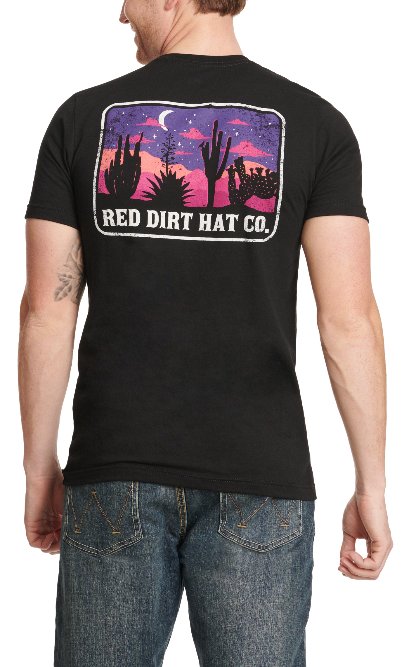 Red Dirt Hat Co. Men's Black Desert Nightfall Logo Graphic T-Shirt - Image 1