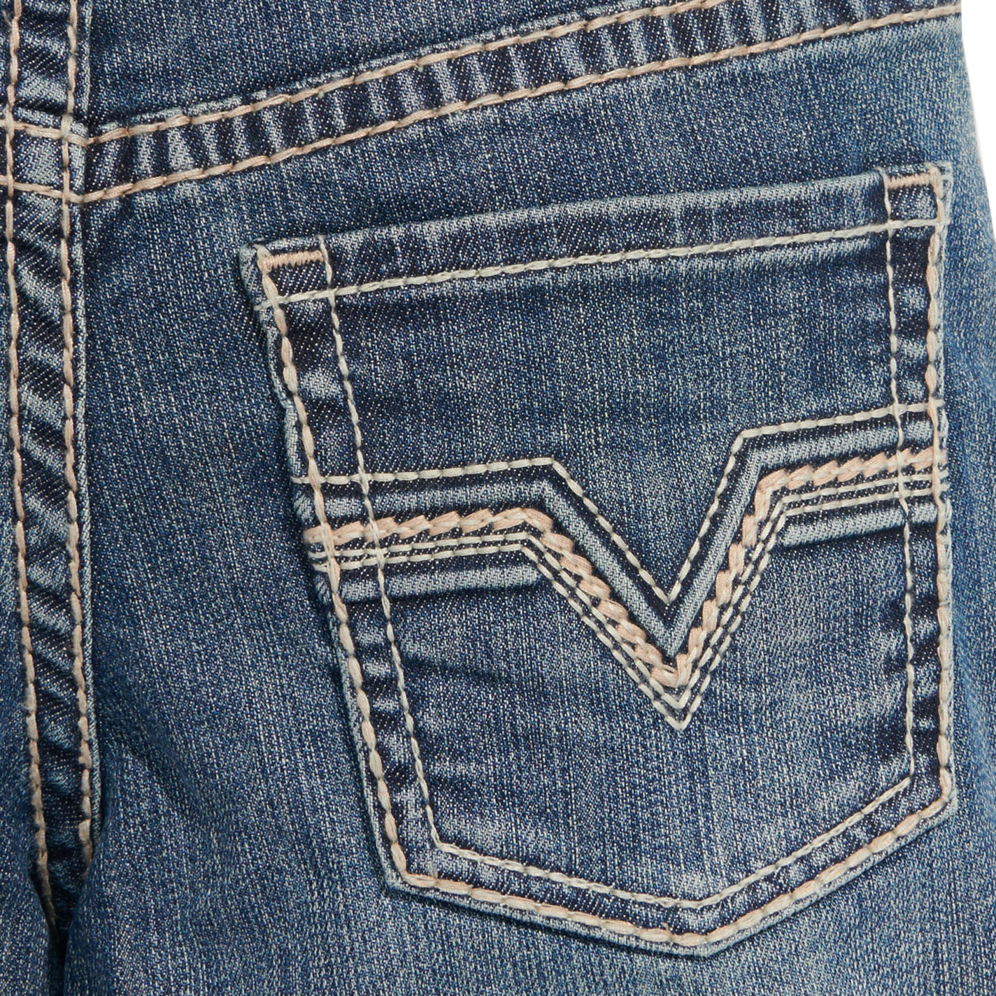 Rock & Roll Denim Boy's Medium Wash Two-Tone Bootcut Jeans - Image 1