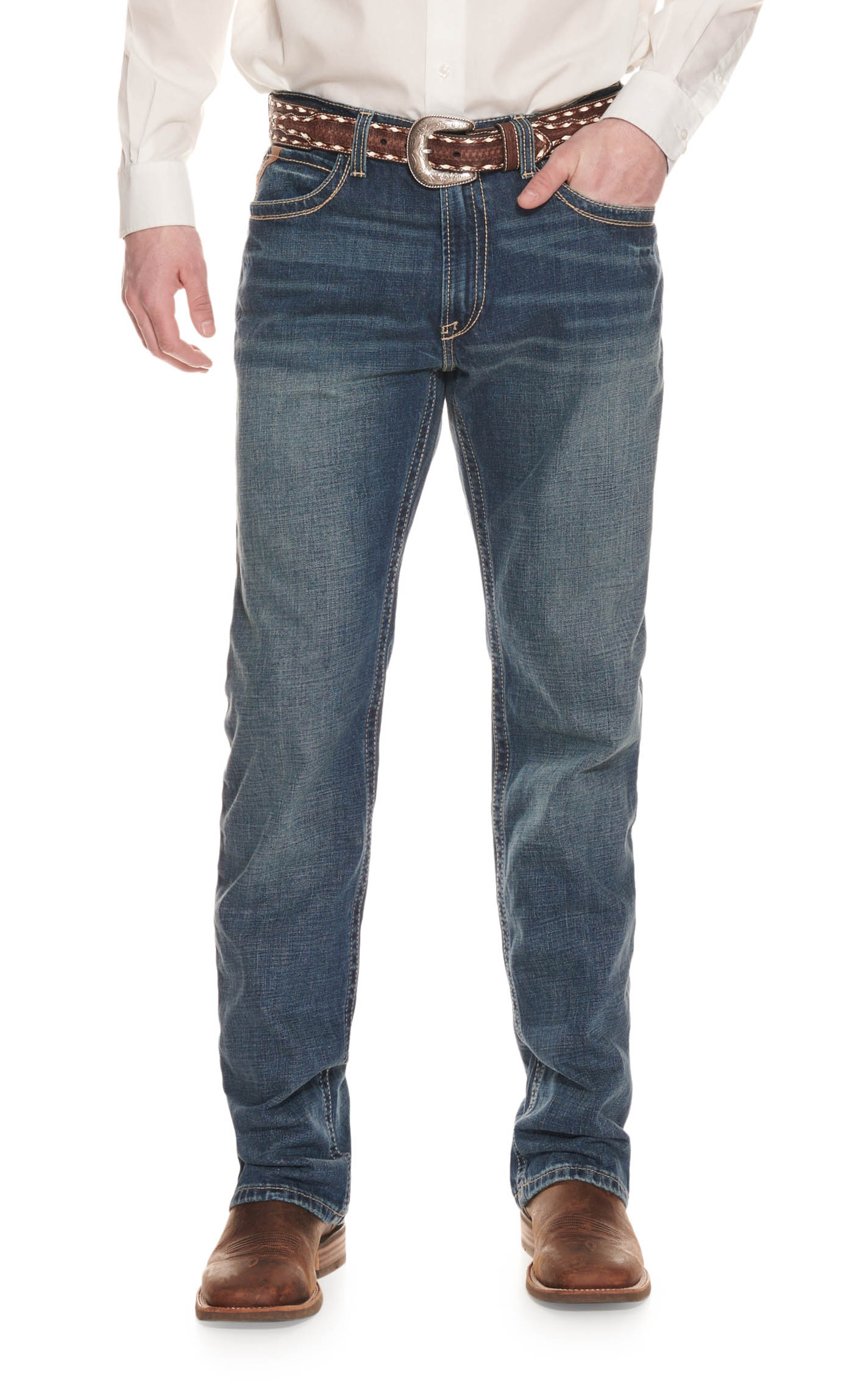 Ariat Men's M4 Boundary Relaxed Fit Low Rise Boot Cut Jeans - Image 1