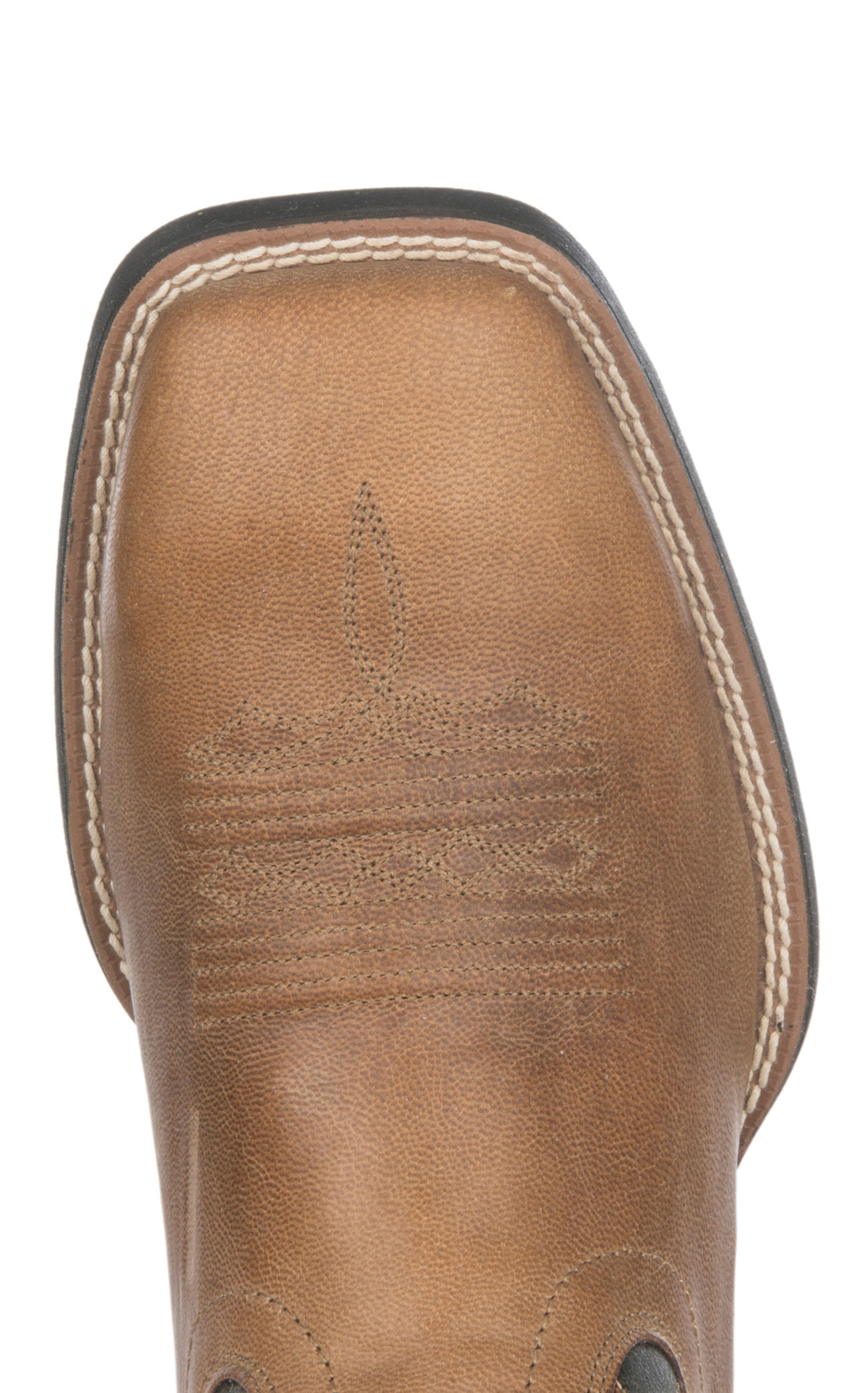 Ariat Men's Sport Riggin Tan and Olive Wide Square Toe Cowboy Boot - Image 1