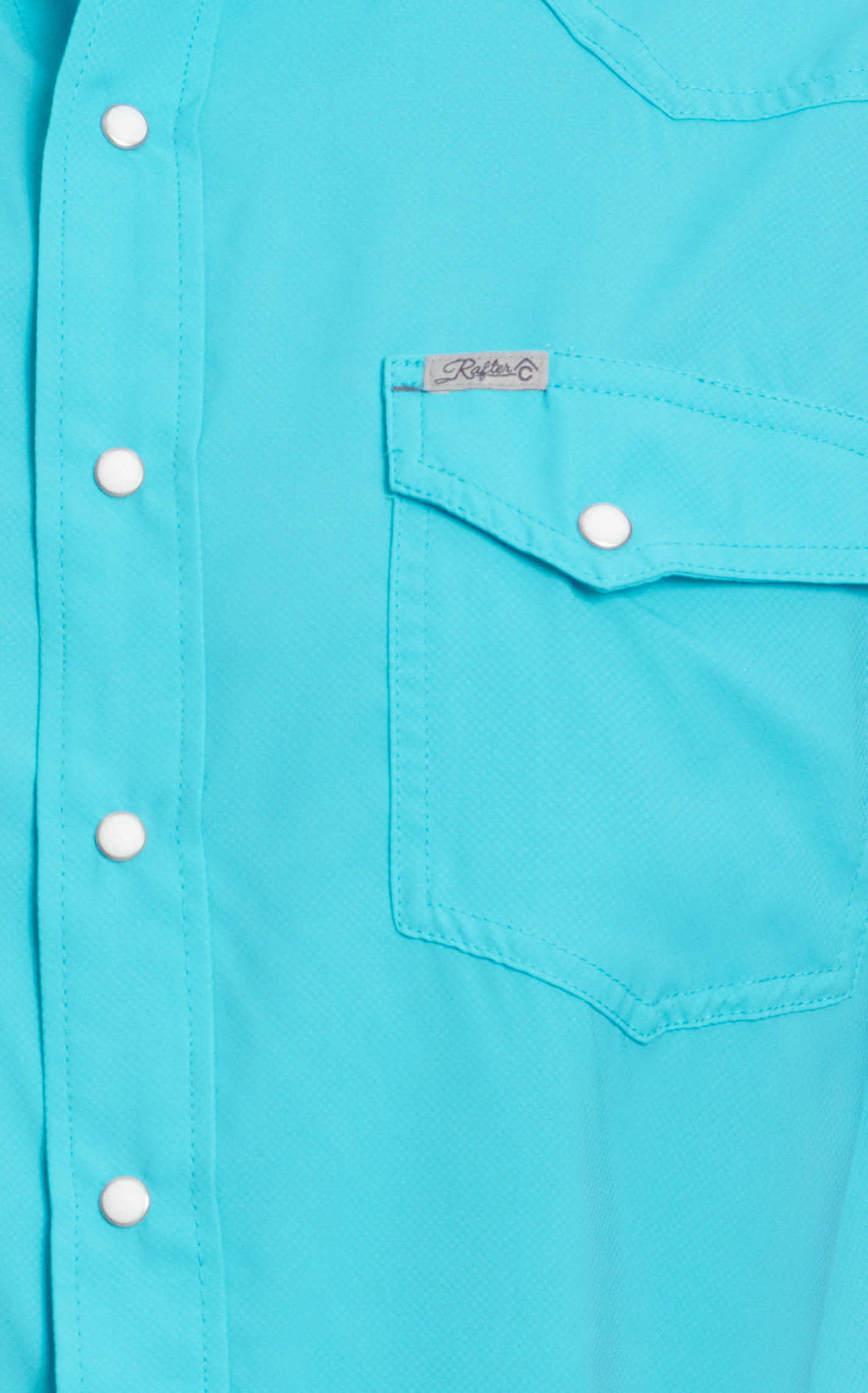 Rafter C Outdoors Men's Turquoise Short Sleeve Fishing Shirt - Image 2