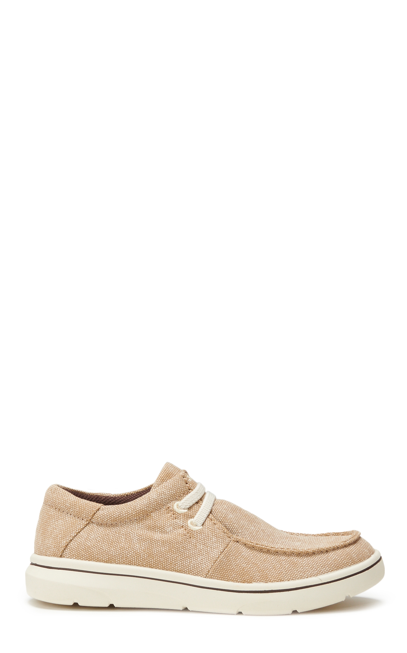 Ariat Youth Hilo Washed Tan Canvas Lace Up Casual Shoes - Image 1