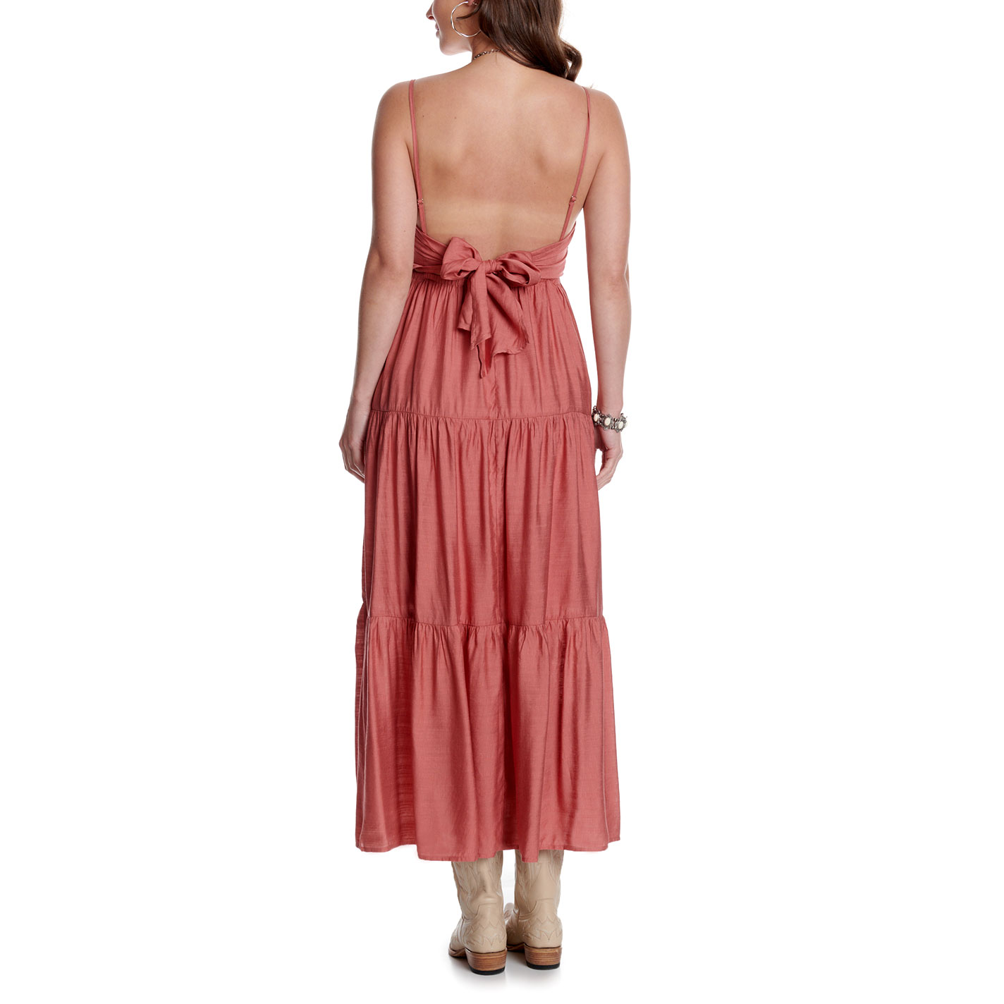 Yura Women's Mauve Bow Back Dress - Image 1