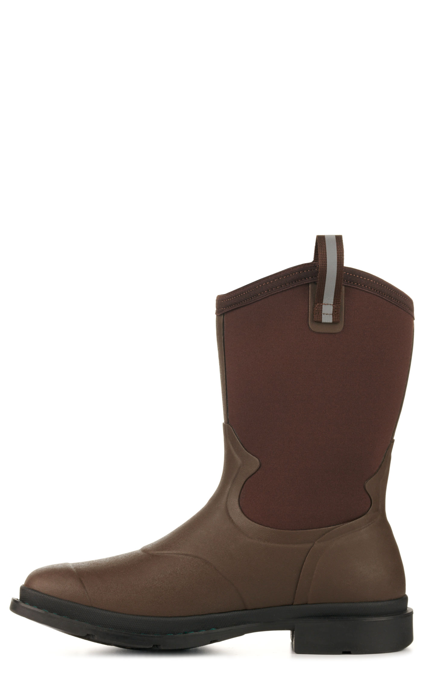Muck Men's Dark Brown Chore Western Mid Square Toe Rubber Work Boot - Image 1