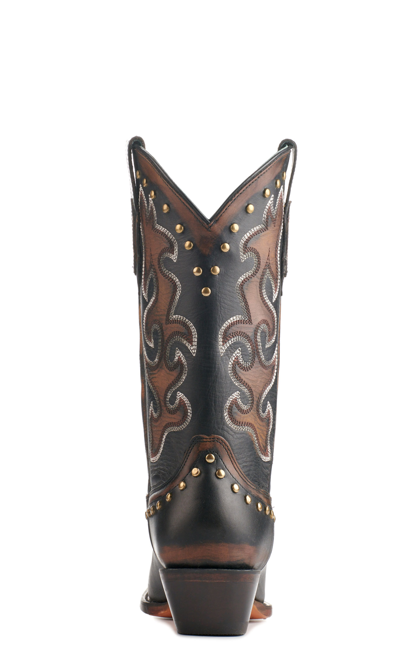 Corral Women's Black and Bronze with Studs Snip Toe Cowboy Boots - Image 1