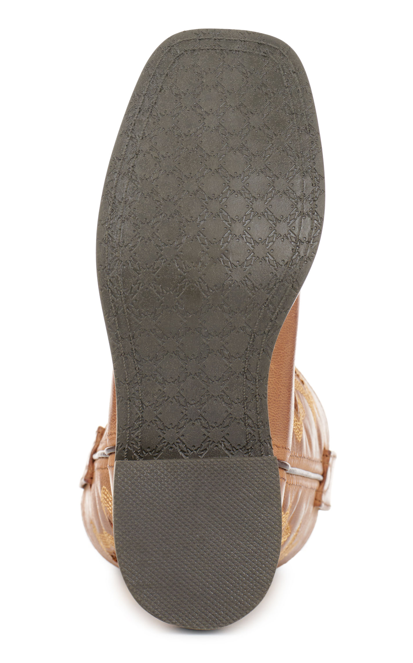 Smoky Mountain Youth Nevada Brown with Gold Sequins Wide Square Toe Cowboy Boots - Image 1