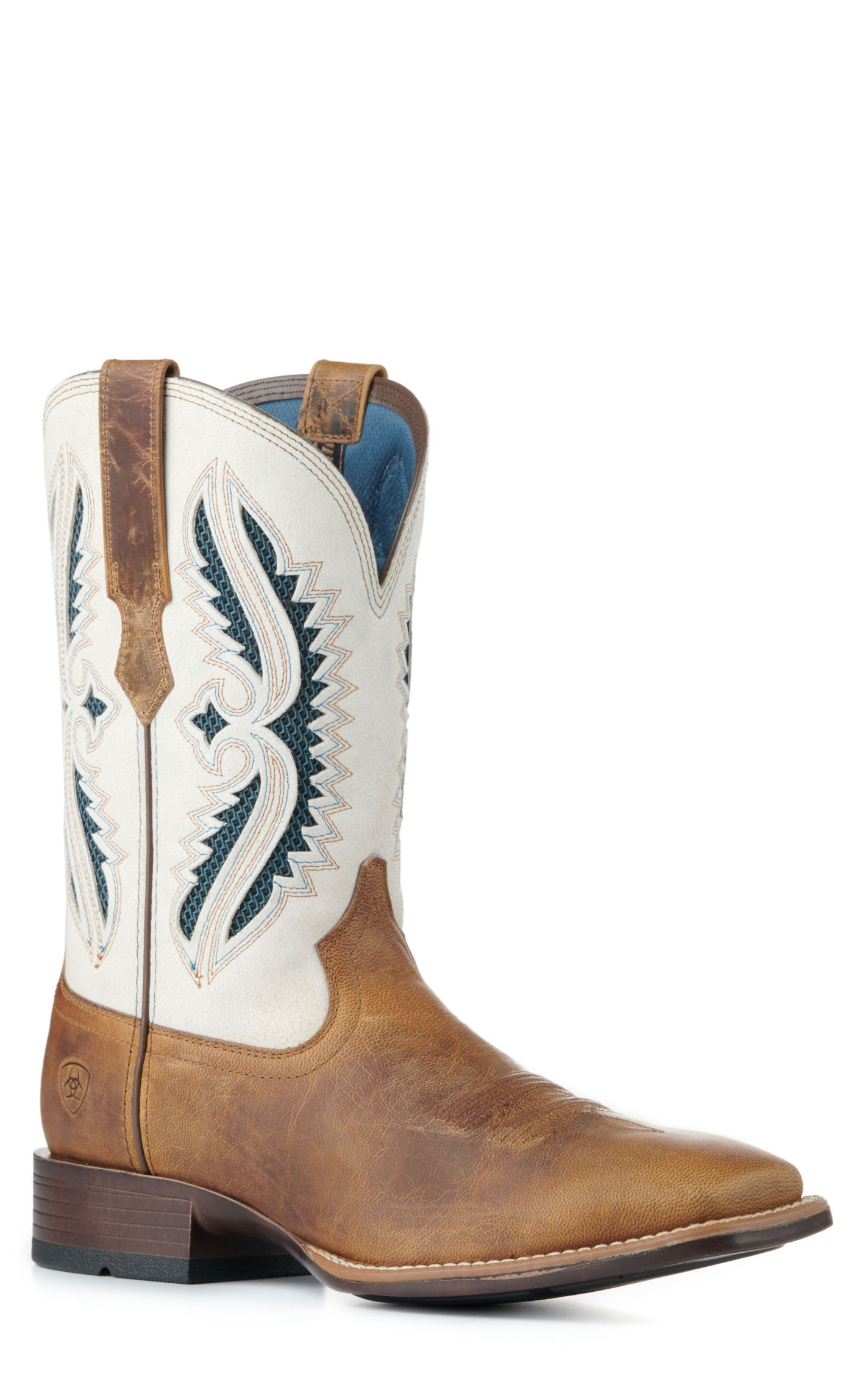 Ariat Men's Rowder VentTEK 360° Marble Tan and White Bantamweight Wide Square Toe Cowboy Boots - Image 1