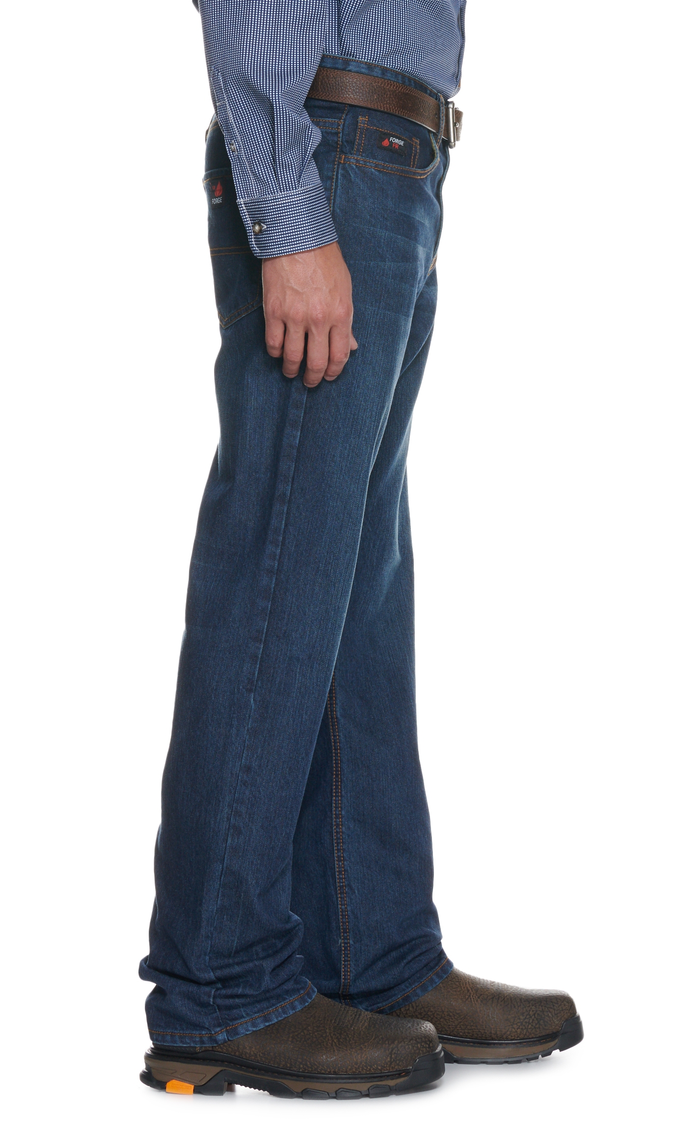 Forge Men's Dark Wash Boot Cut HRC2 FR Work Jeans - Image 1