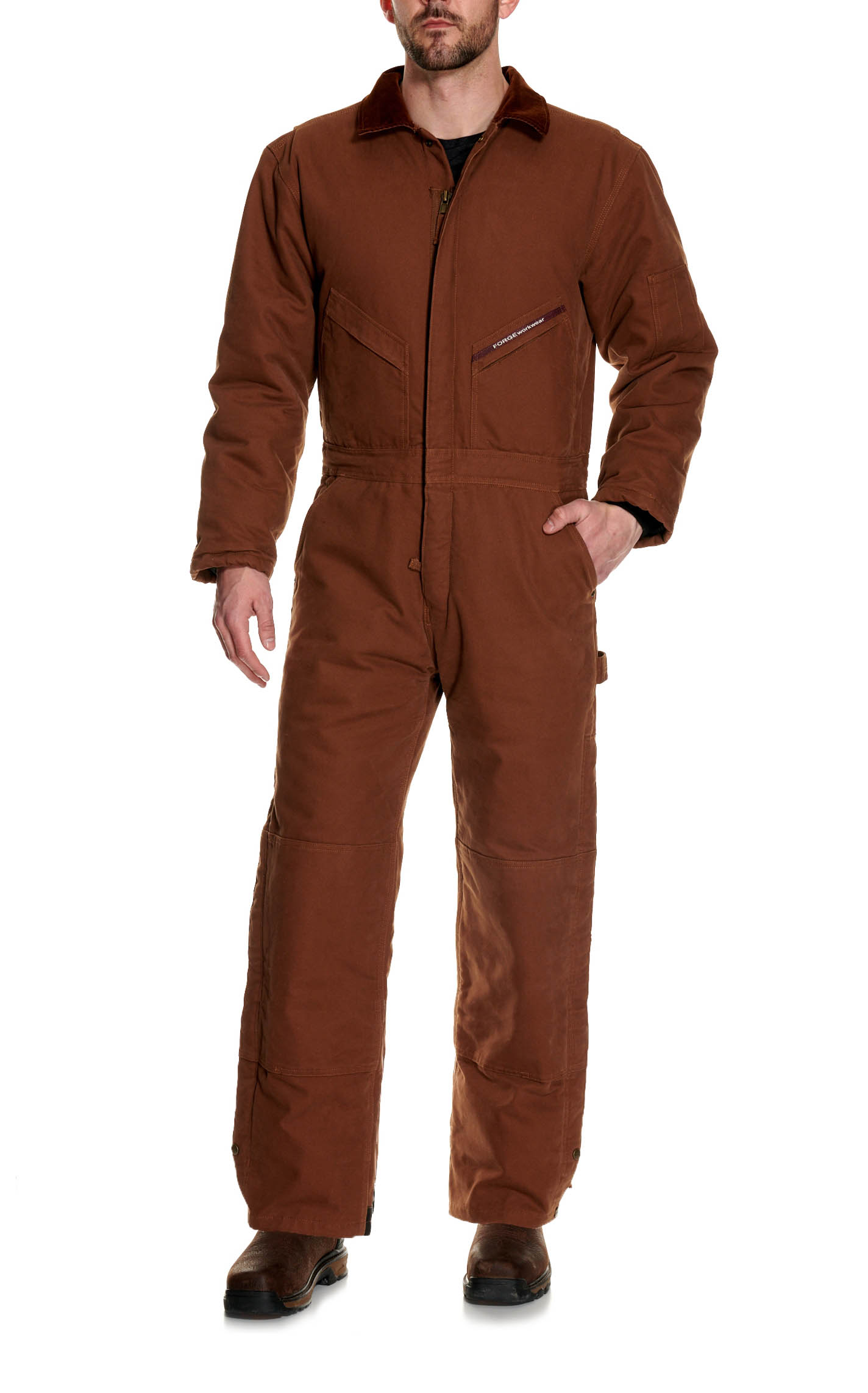 Forge Workwear Men's Brown Coveralls - Image 1