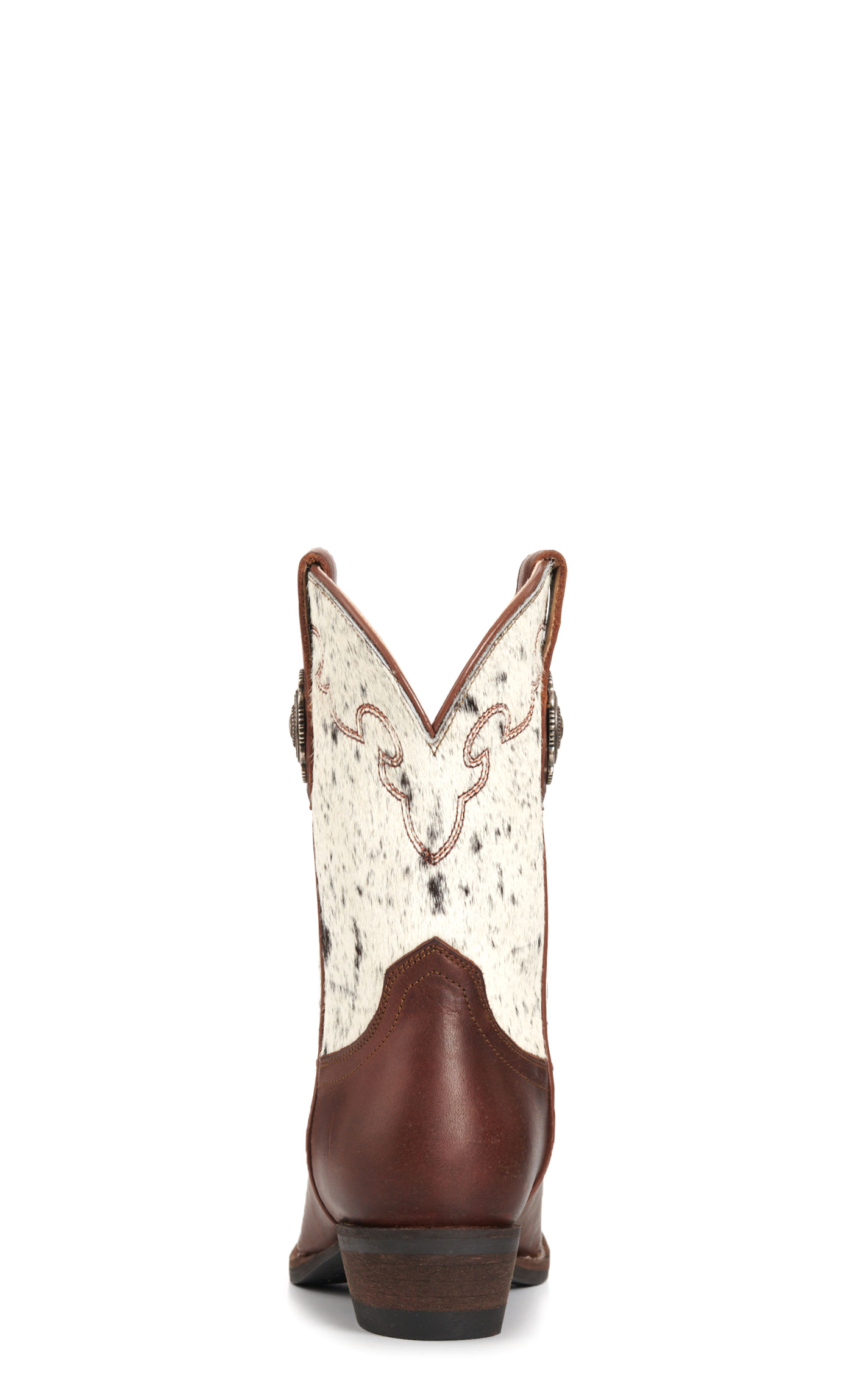 Rockin' C Women's Roasted Pecan & Speckled Hair On Hide Snip Toe Cowboy Boots - Image 1