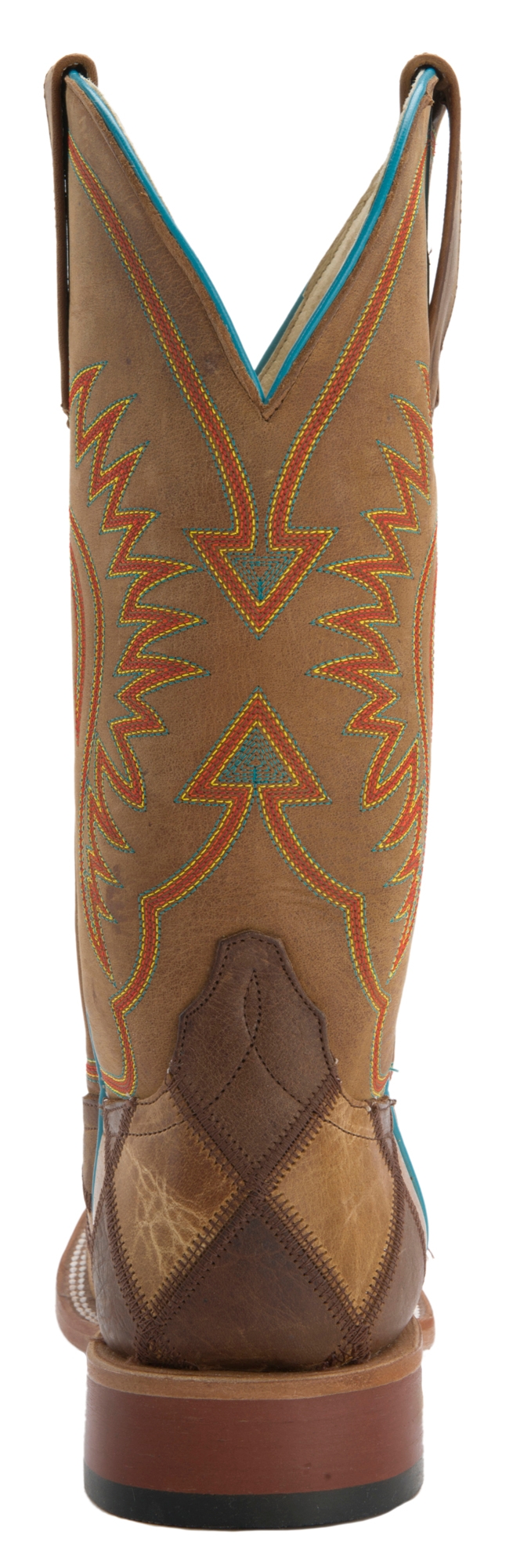 Anderson Bean Youth Macie Bean Brown & Tan Patchwork Square Toe Cowboy Boots - Image 1