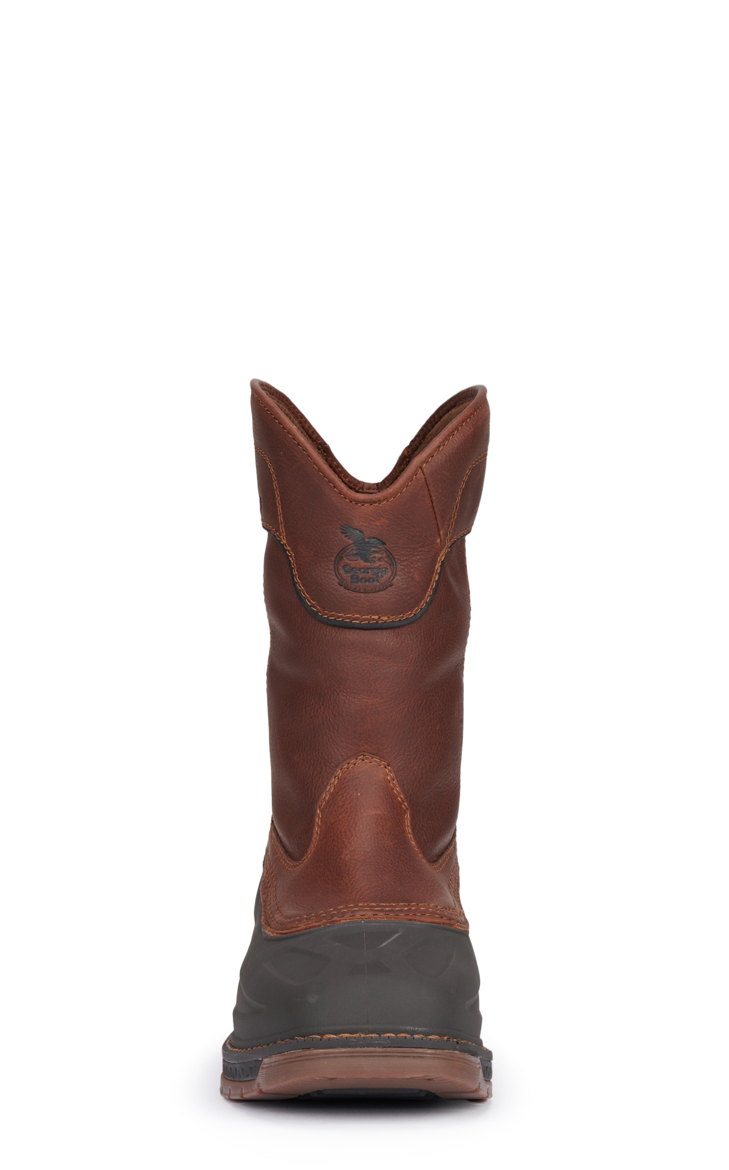 Georgia Men's Cinnamon & Black Waterproof Wide Square Toe Work Boots - Image 1