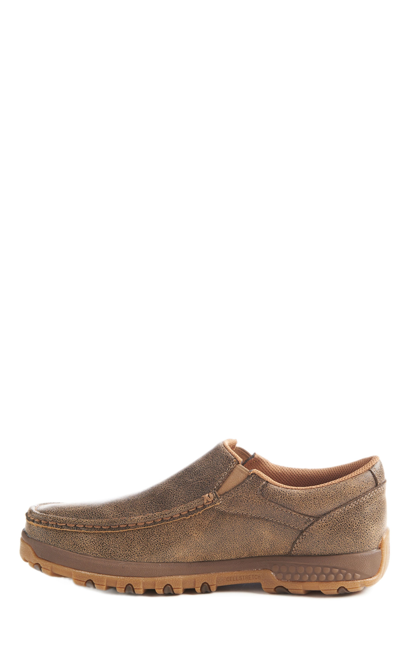 Twisted X Men's Bomber Brown CellStretch Slip-On Driving Moc Casual Shoes - Image 1