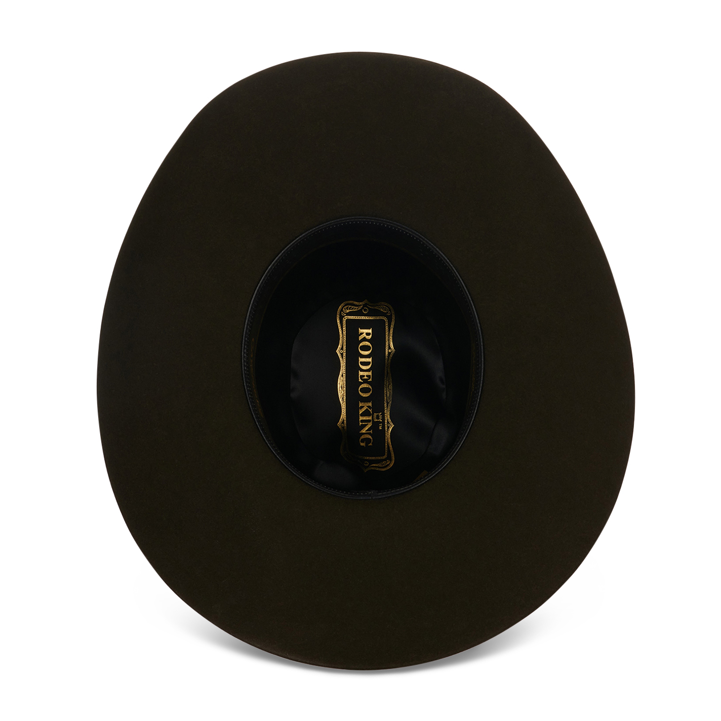Rodeo King 10X Moss Green Open Crown Felt Cowboy Hat - Image 1