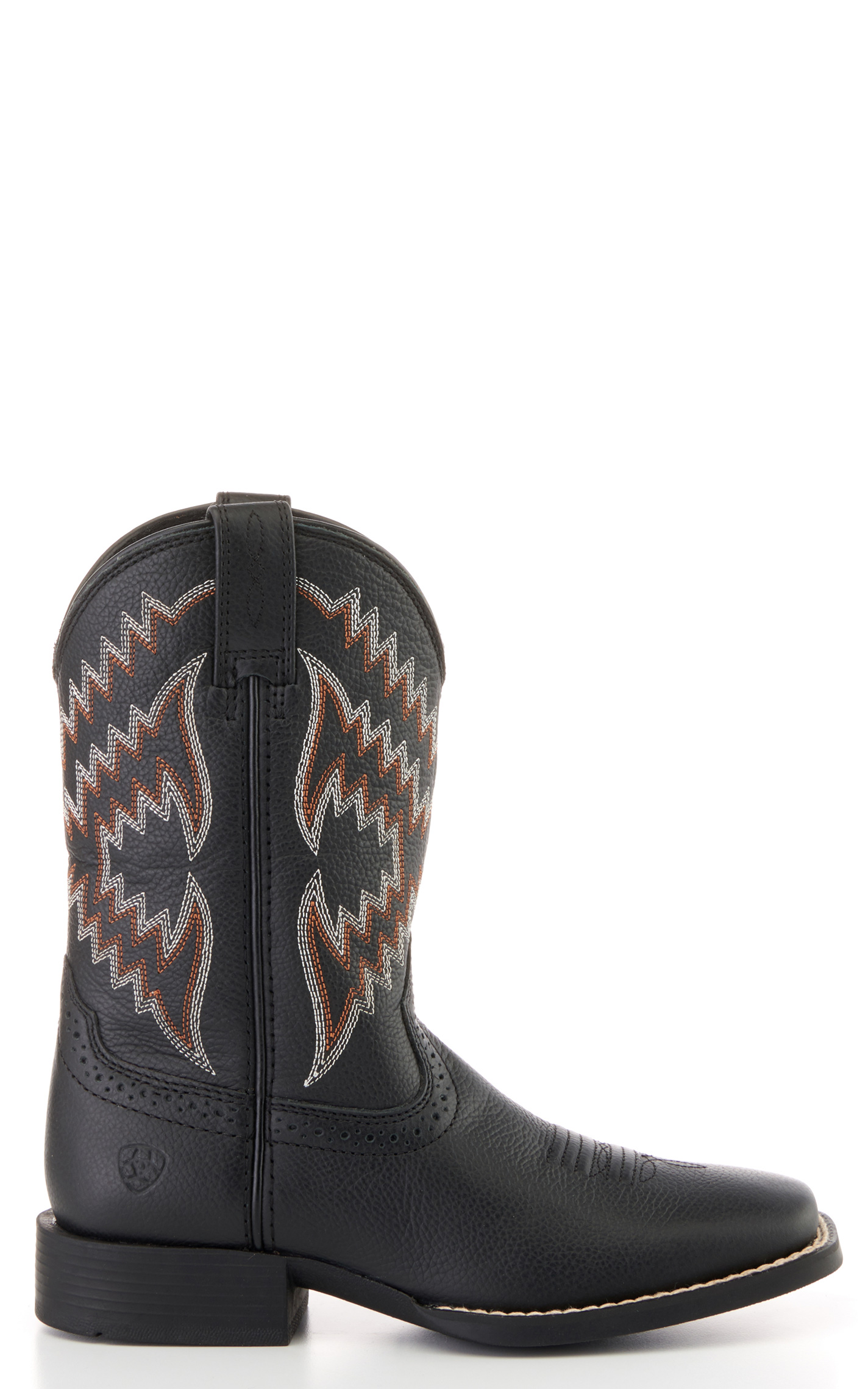 Ariat Kids Tycoon Black Square Toe Cowboy Boot - Image 1