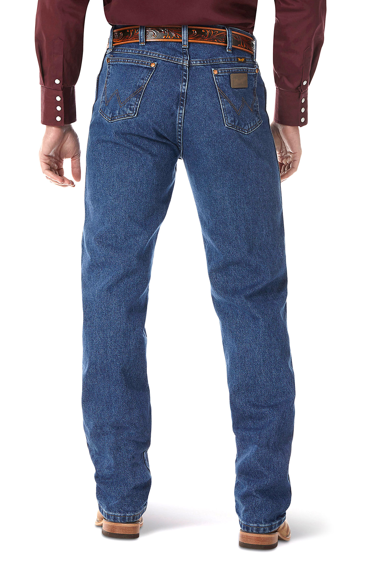 Wrangler Men's Cowboy Cut Stonewashed Original Fit Jeans - Extended Sizes (44-54) - Image 1