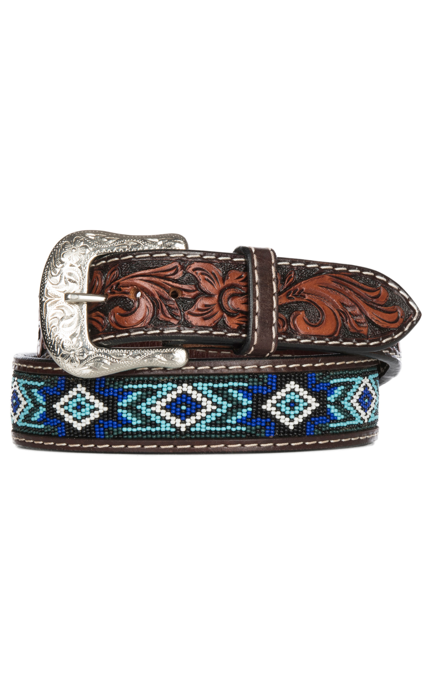 Twisted X Beaded Blues Fashion Western Belt - Image 1