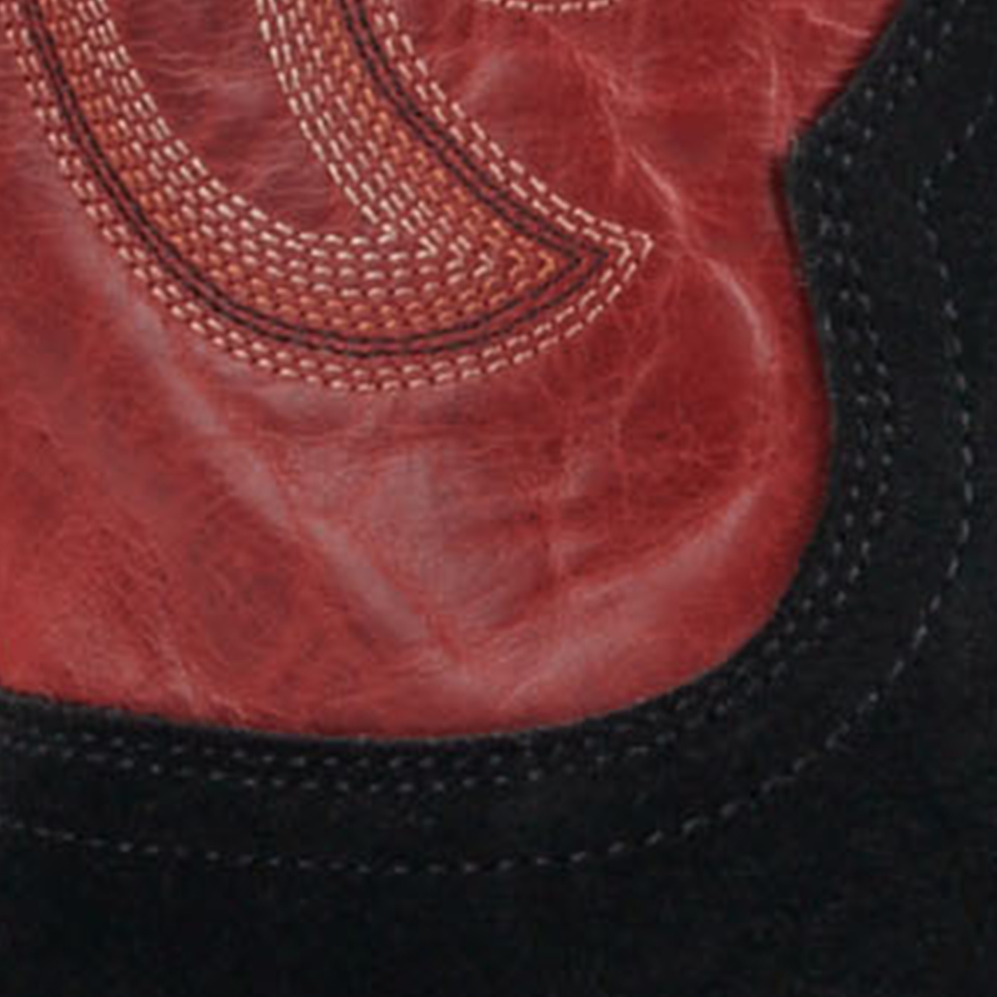 Cavender's Men's Endurance Red and Black Roughout Wide Square Toe Cowboy Boots - Image 1