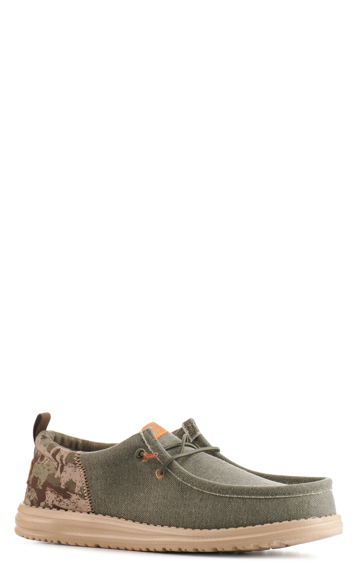 Hey Dude Men's Wally Funk Olive Camo Moc Toe Casual Shoes - Image 1